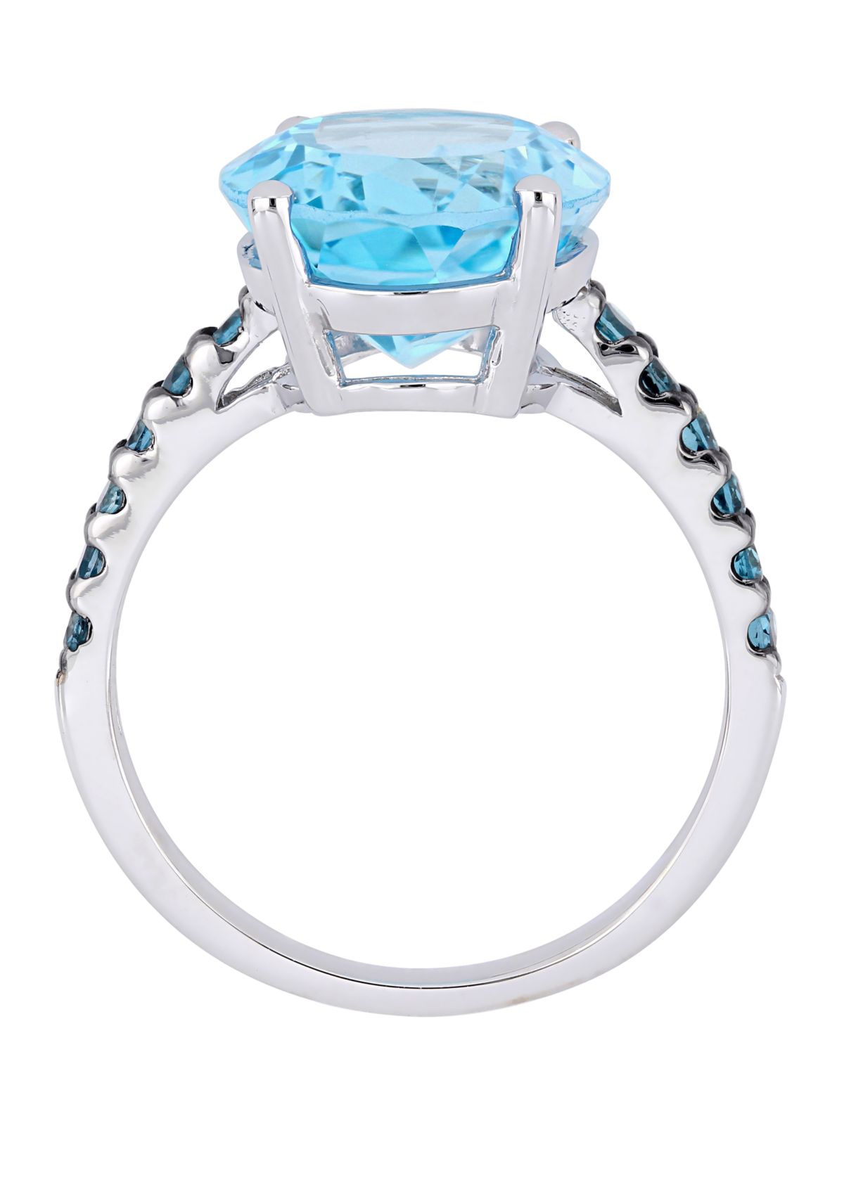  10.2 ct. t.w. Sky and London-Blue Topaz Ring in Sterling Silver