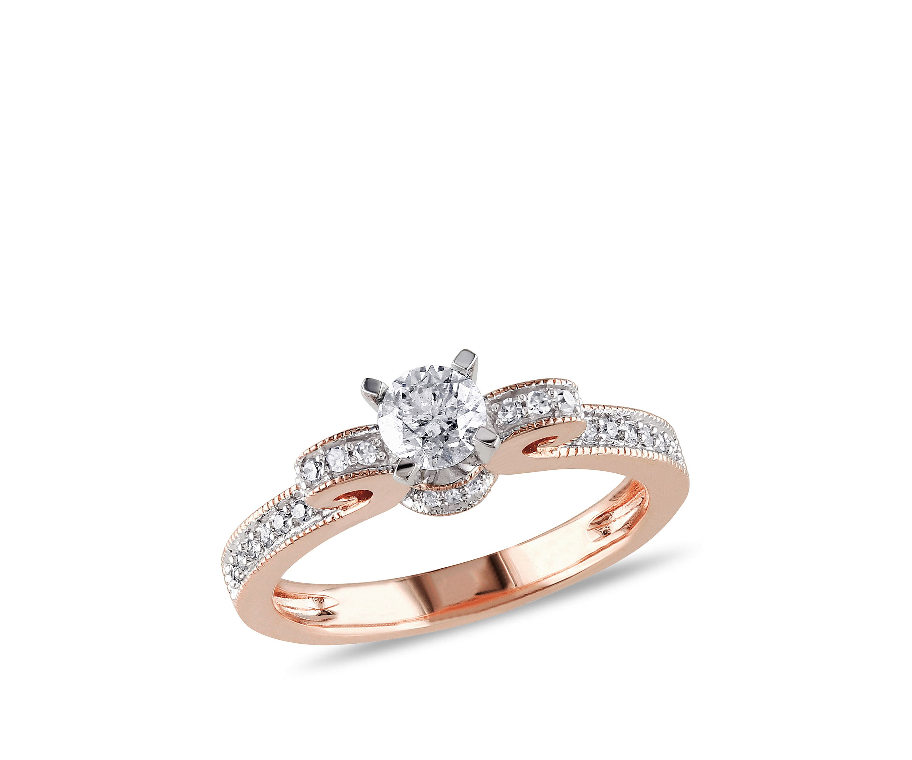 1/2 ct. t.w. Diamond Ribbon Engagement Ring