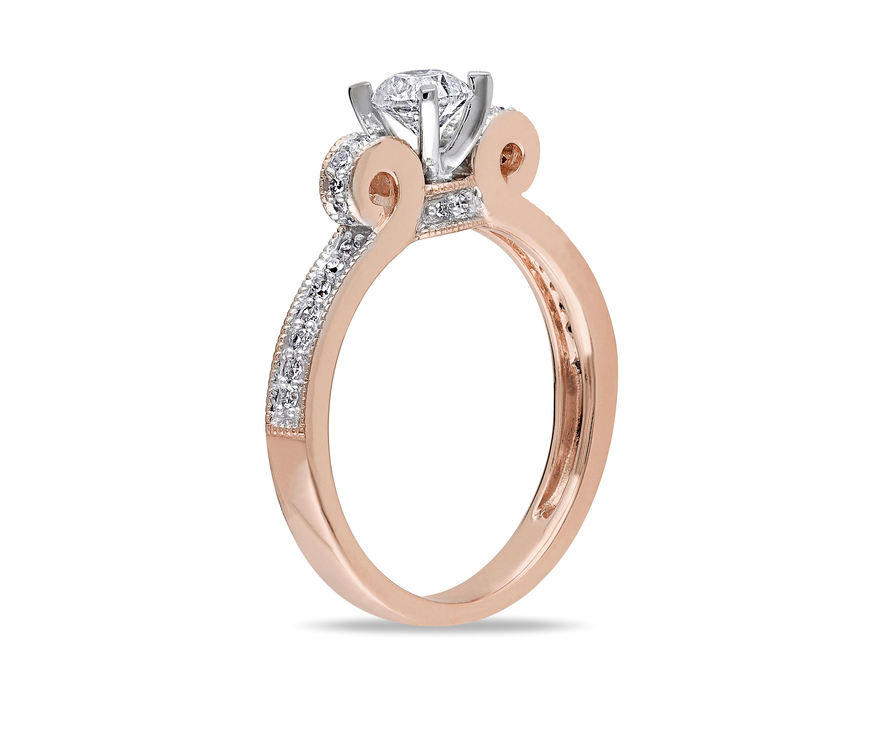 1/2 ct. t.w. Diamond Ribbon Engagement Ring