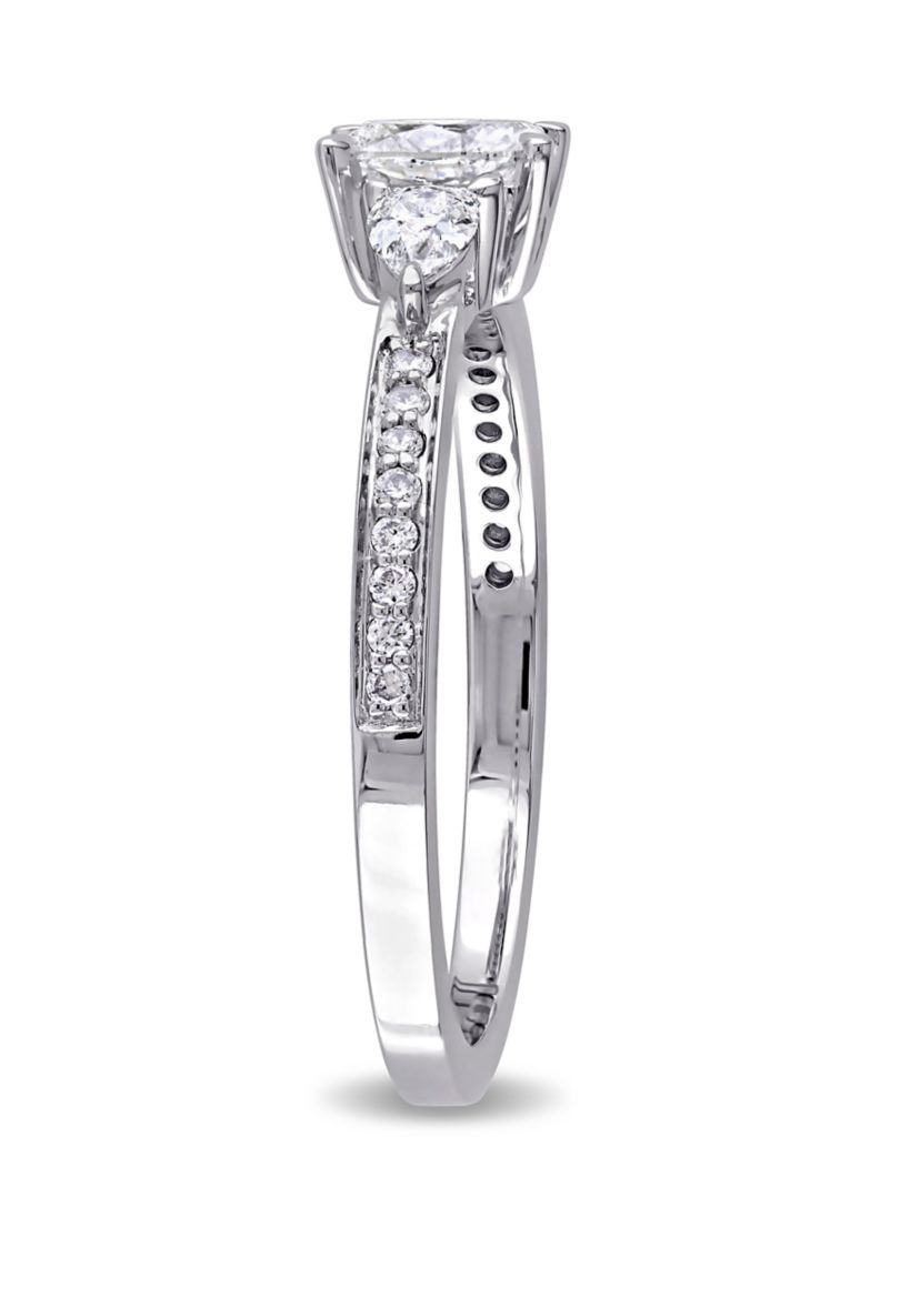 Belk & Co. 3/5 ct. t.w. Diamond Oval Cut 3 Stone Engagement Ring | Belk
