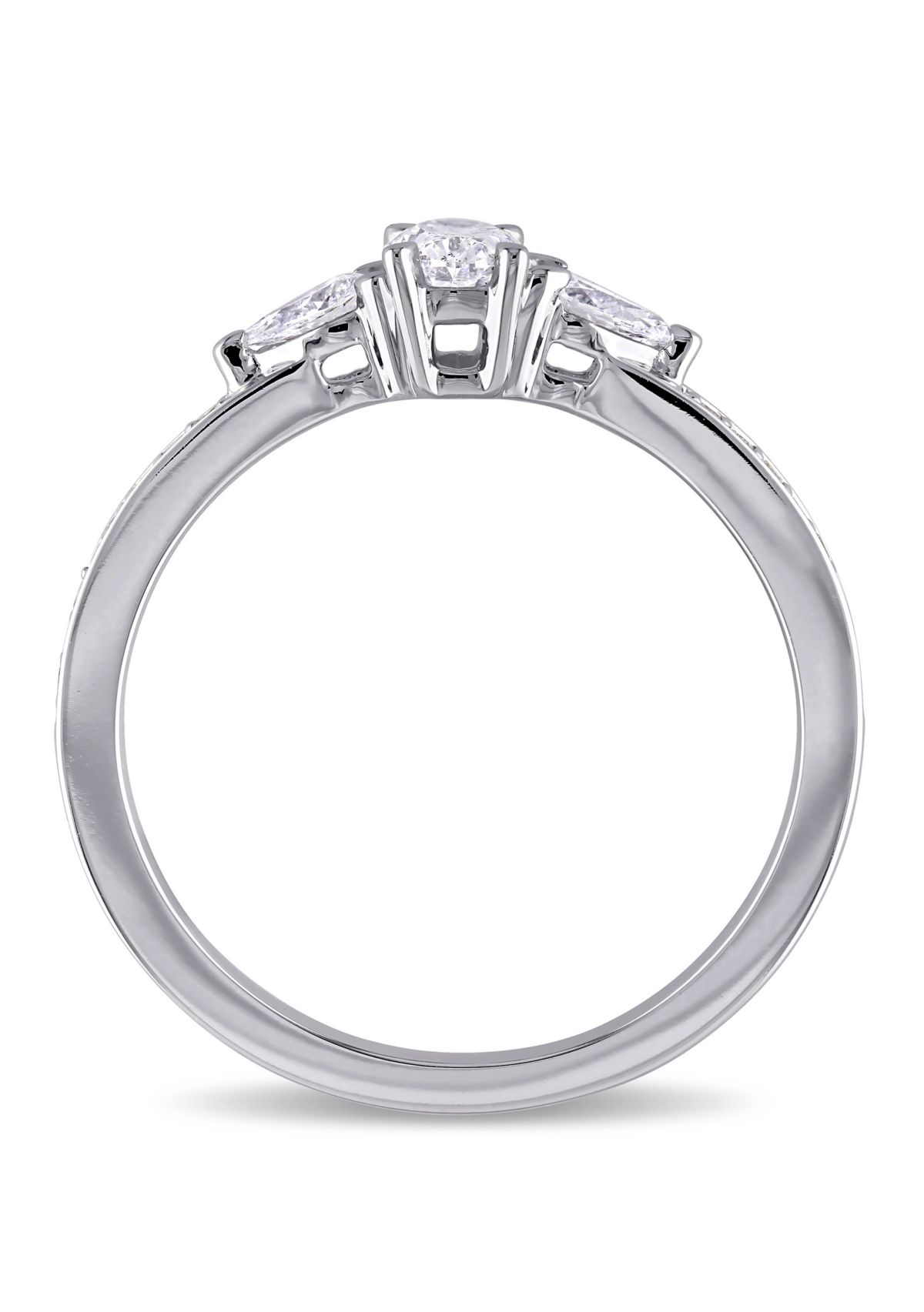 Belk & Co. 3/5 ct. t.w. Diamond Oval Cut 3 Stone Engagement Ring | Belk