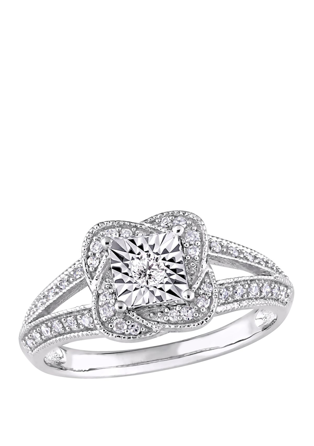 1/5 ct. t.w. Diamond Vintage Split Shank Ring