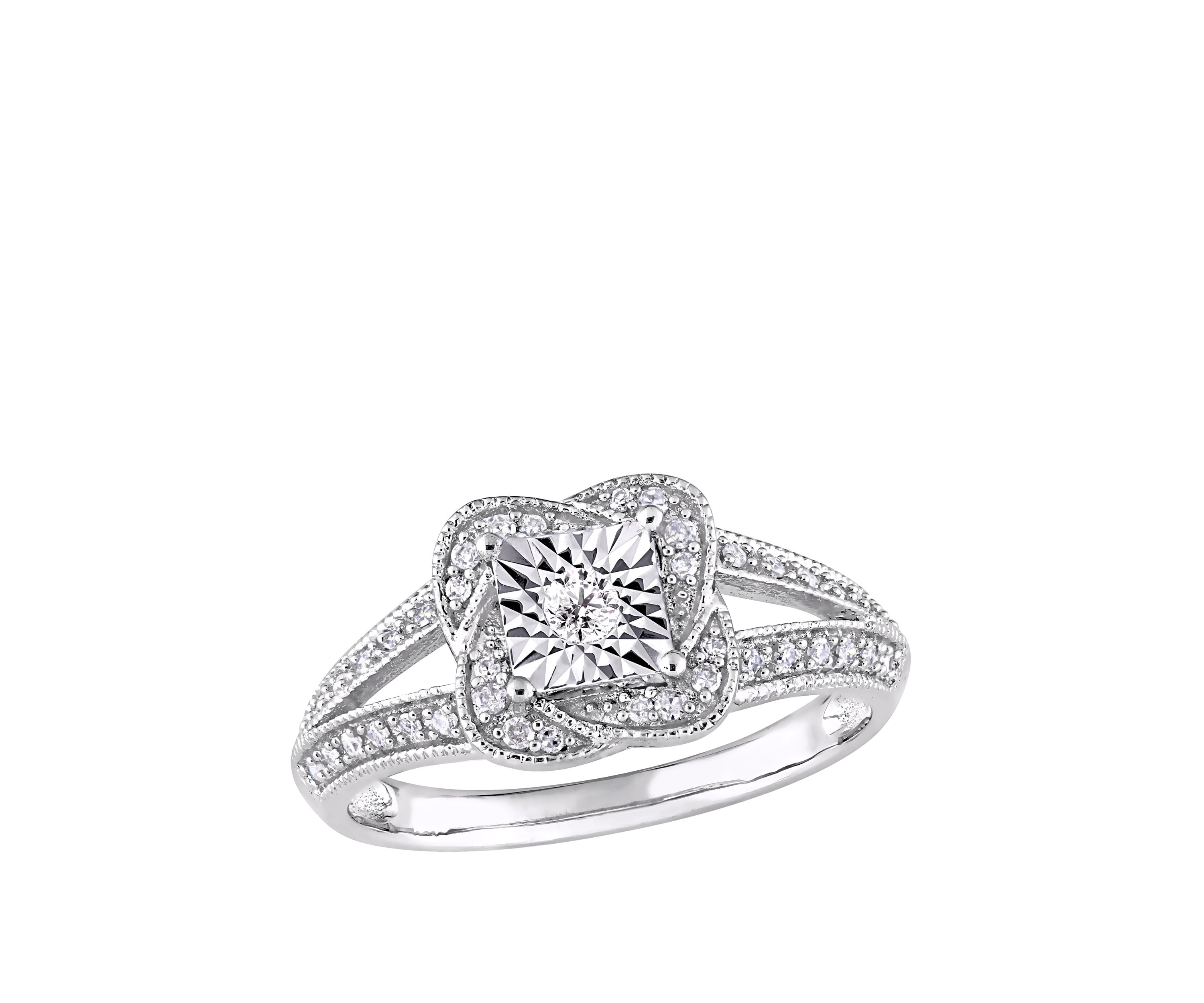 1/5 ct. t.w. Diamond Vintage Split Shank Ring