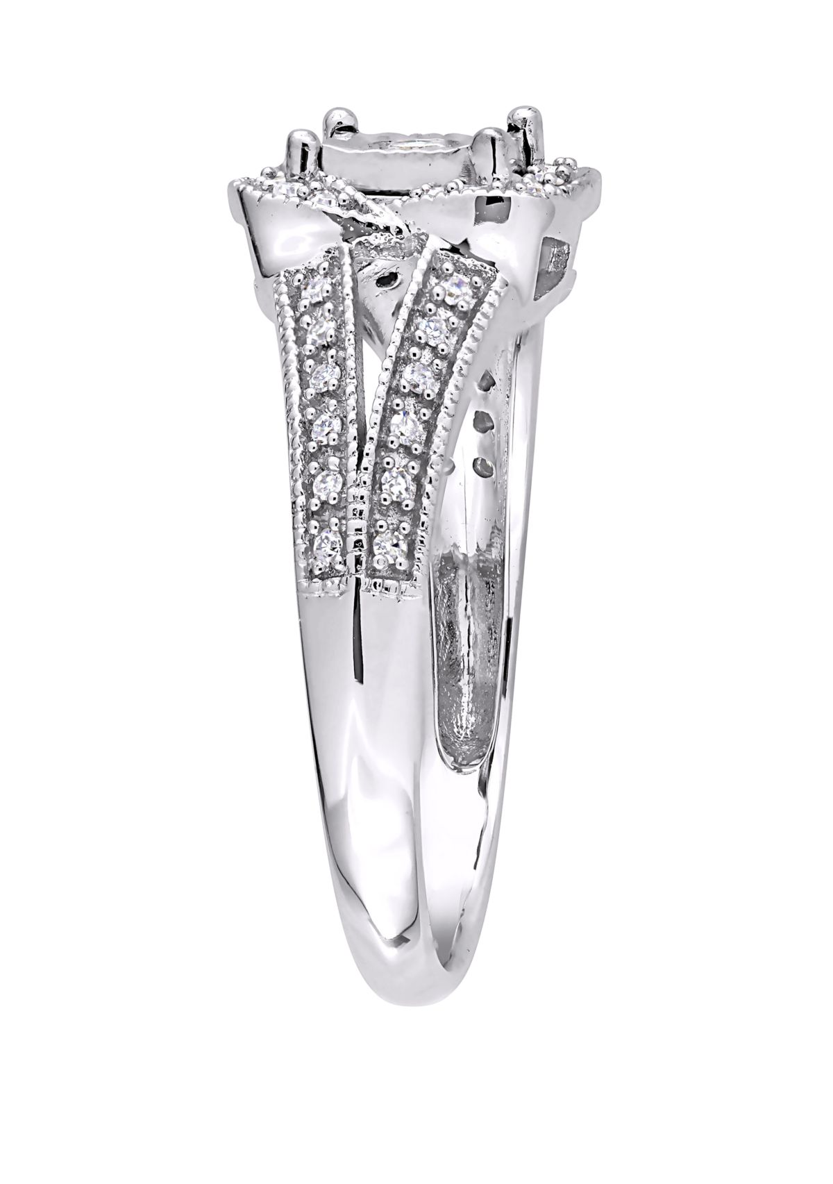 1/5 ct. t.w. Diamond Vintage Split Shank Ring