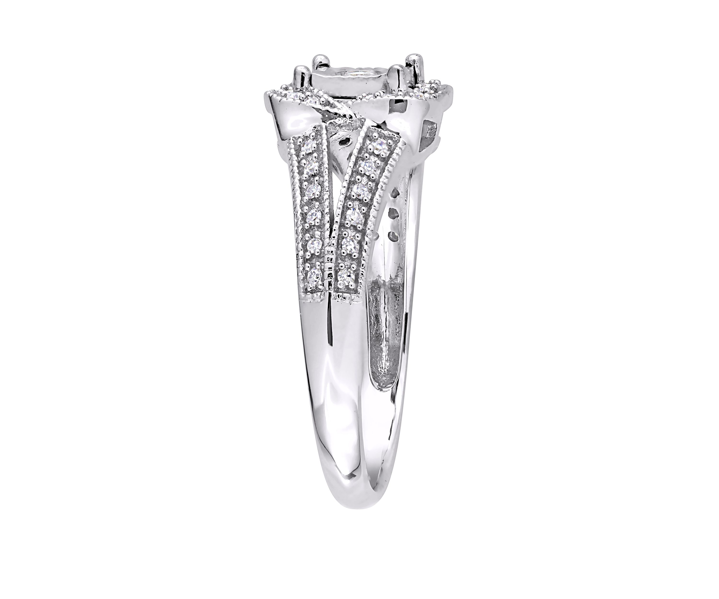 1/5 ct. t.w. Diamond Vintage Split Shank Ring