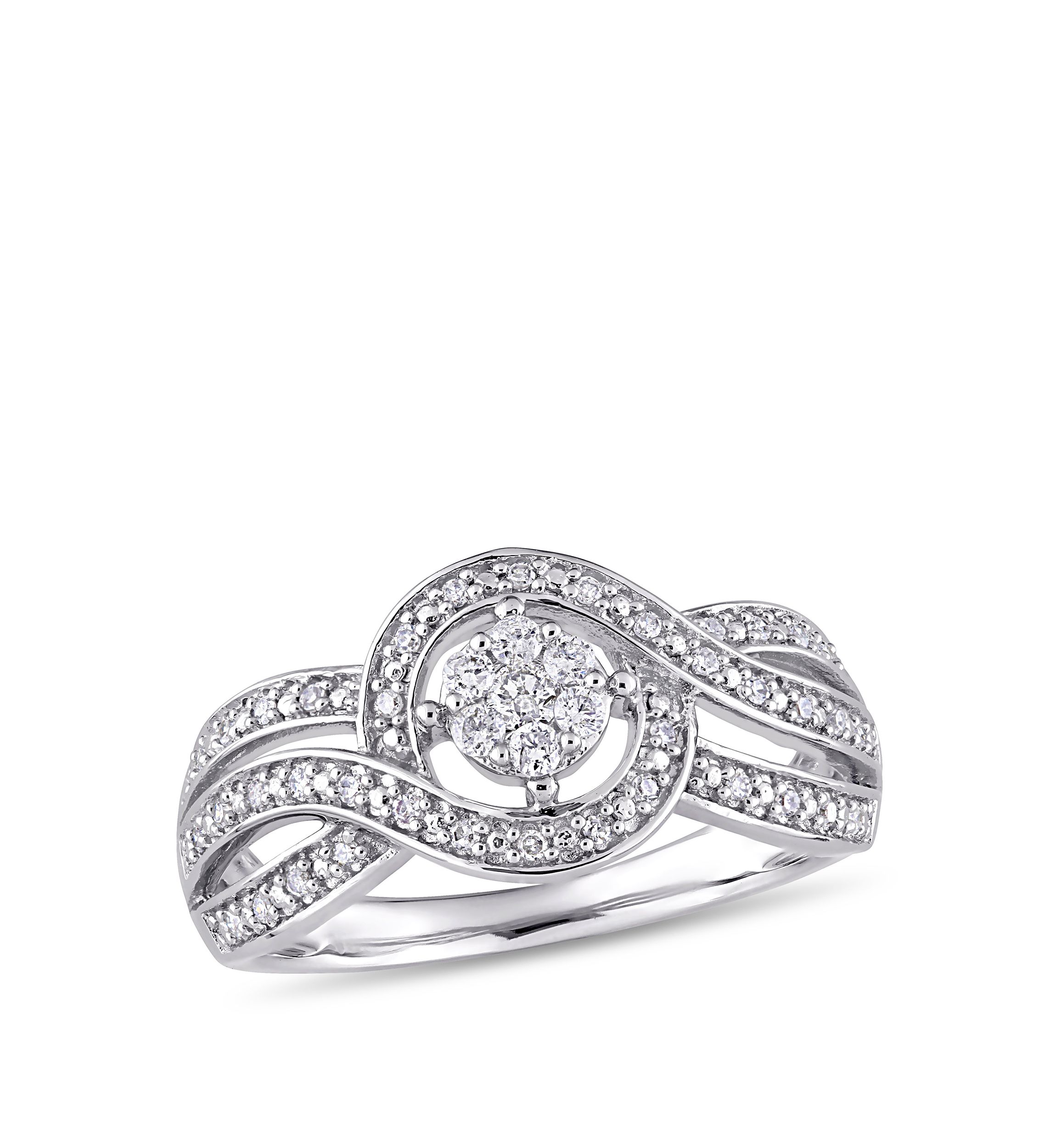 1/4 ct. t.w. Diamond Crossover Engagement Ring