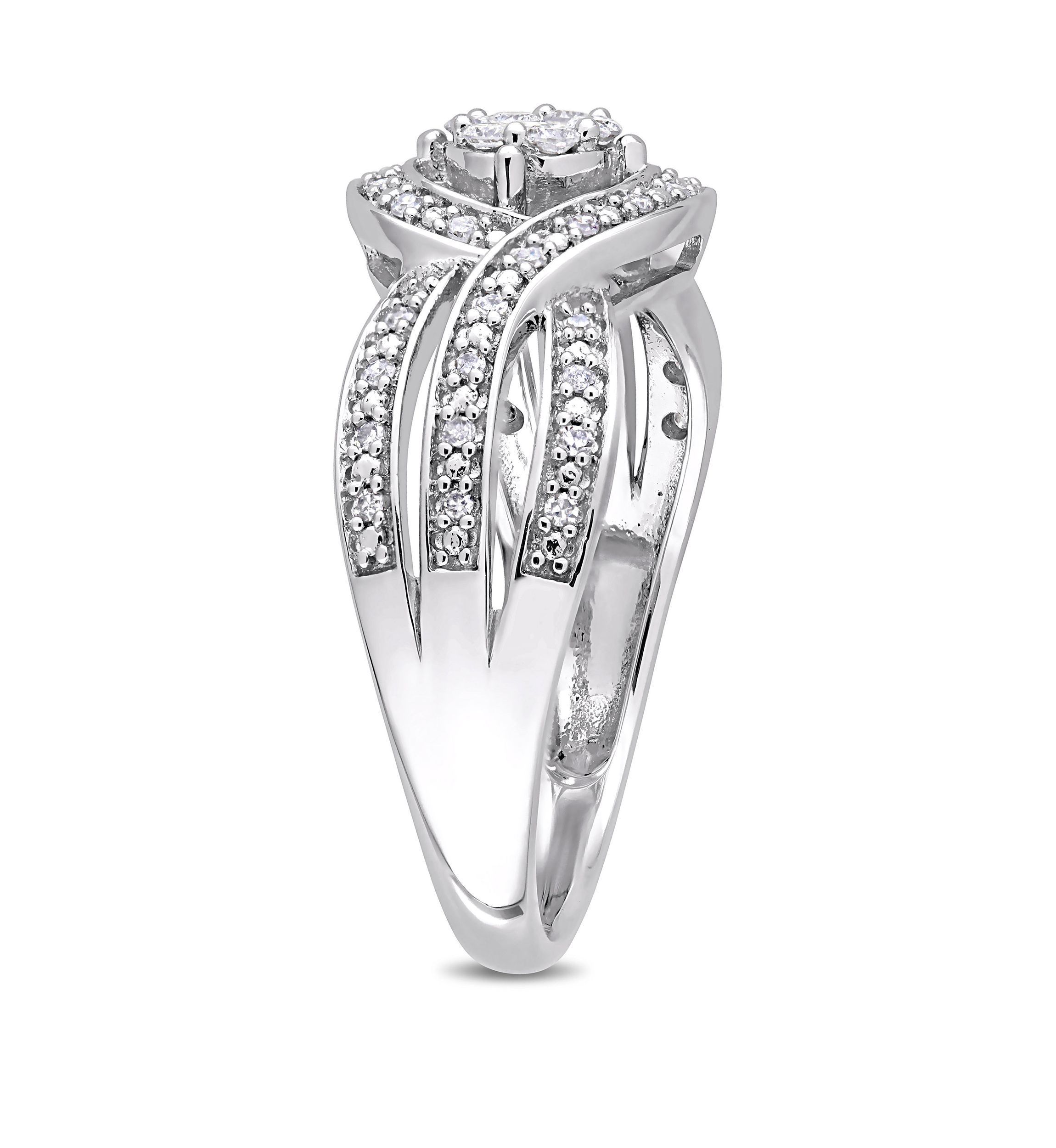 1/4 ct. t.w. Diamond Crossover Engagement Ring