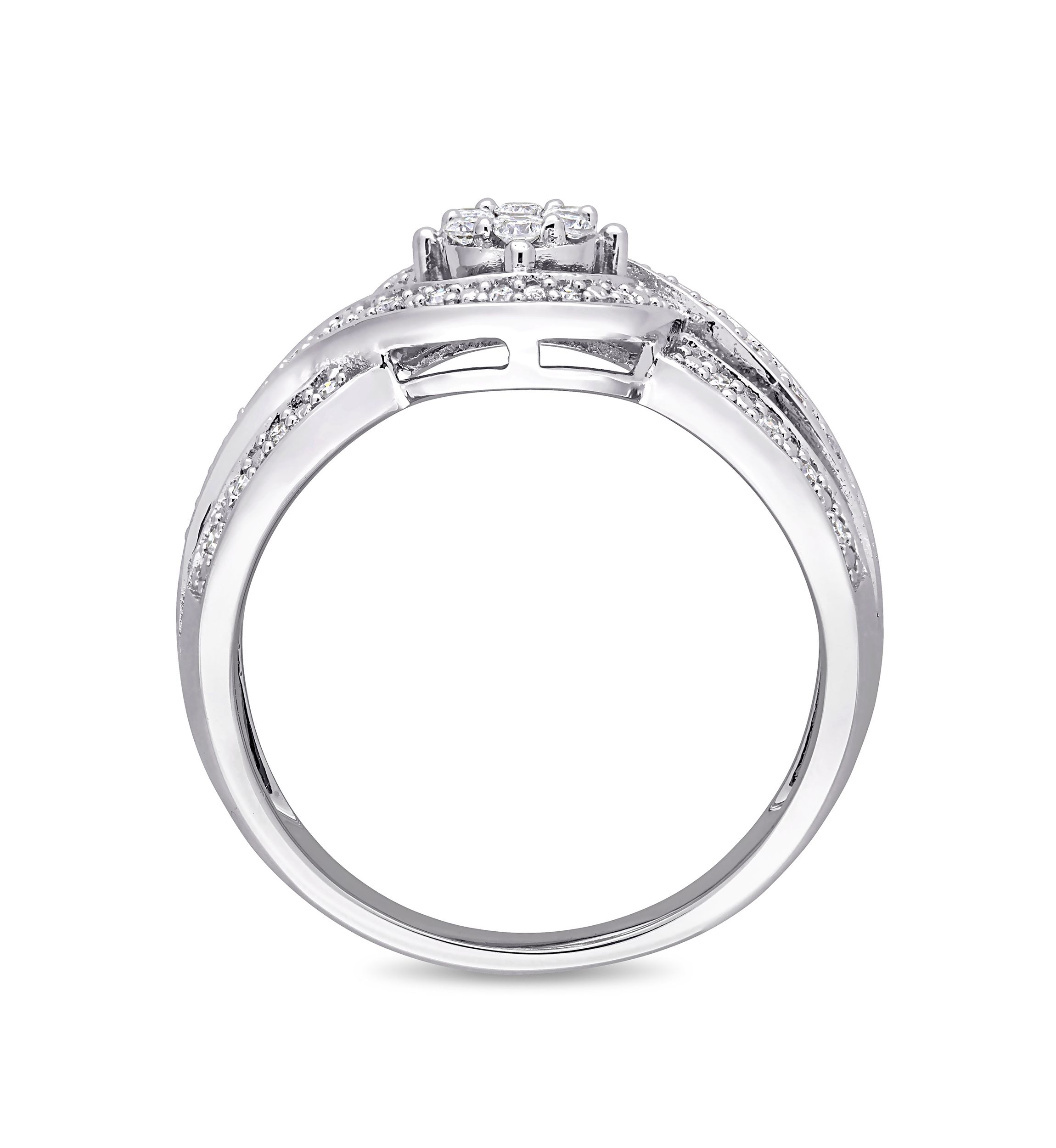 1/4 ct. t.w. Diamond Crossover Engagement Ring