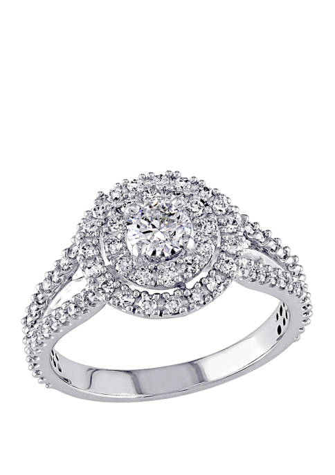 1 ct. t.w. Diamond Halo Engagement Ring