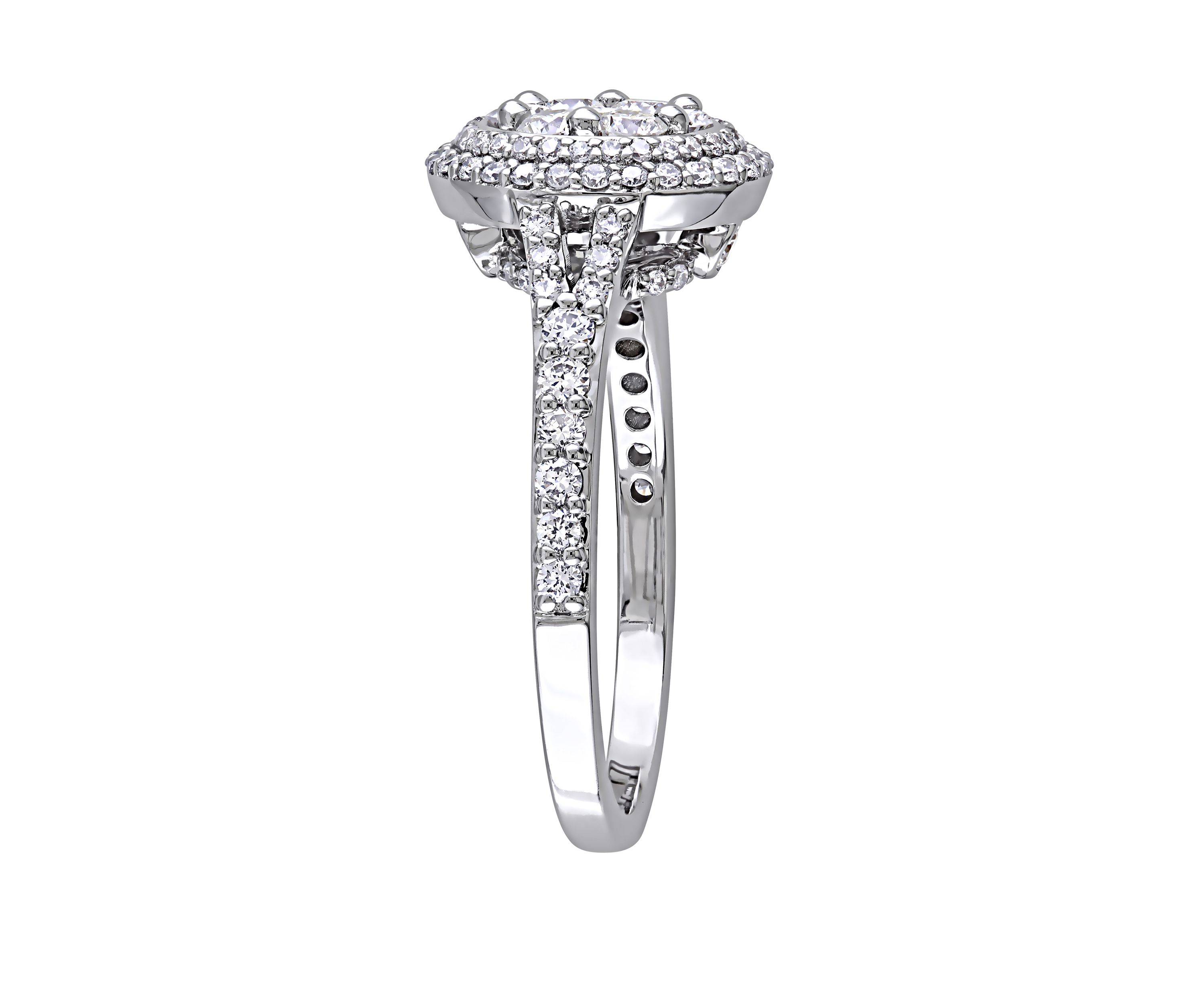 1 ct. t.w. Diamond Cluster Vintage Halo Engagement Ring