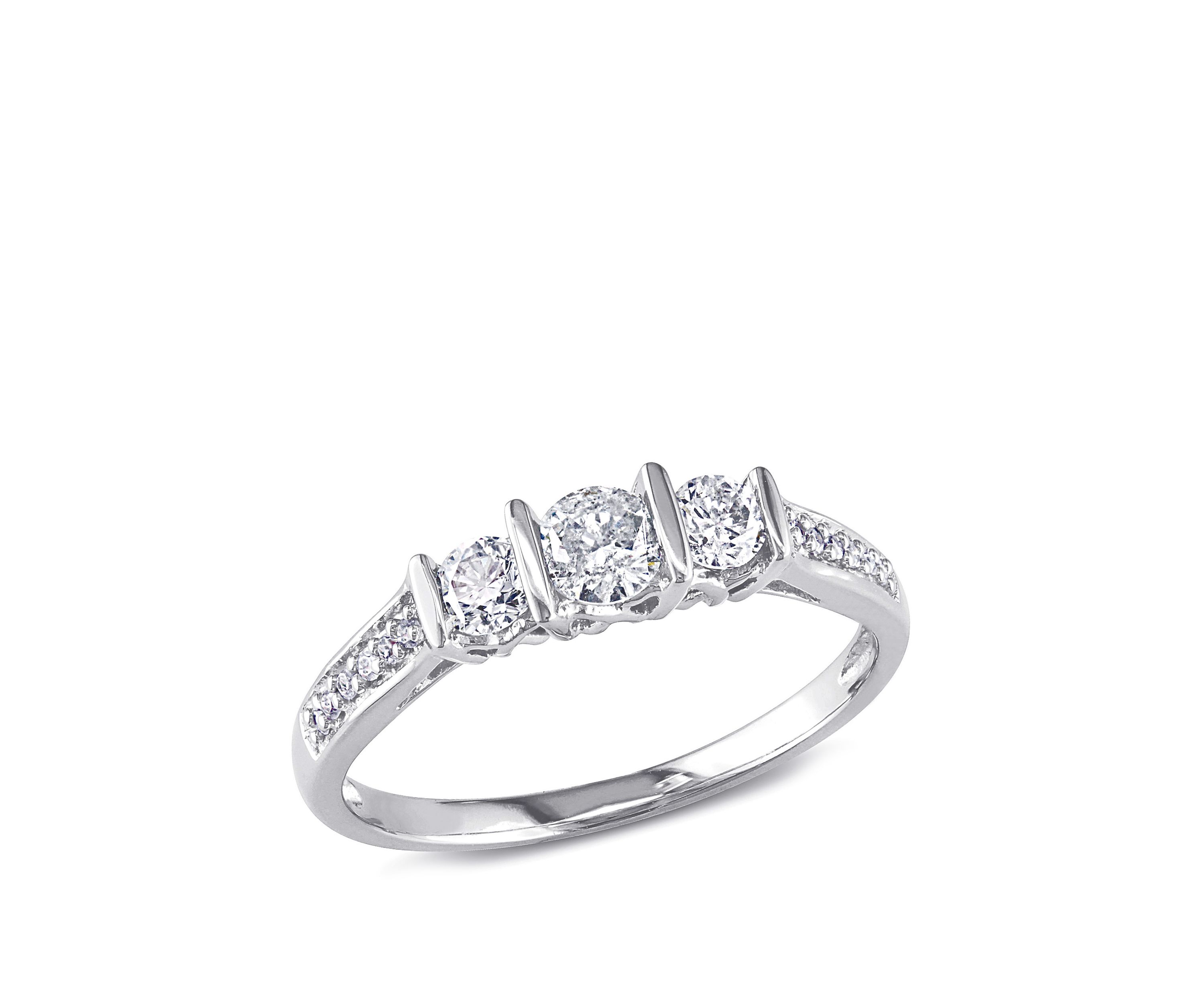 1/2 ct. t.w. Diamond 3 Stone Engagement Ring