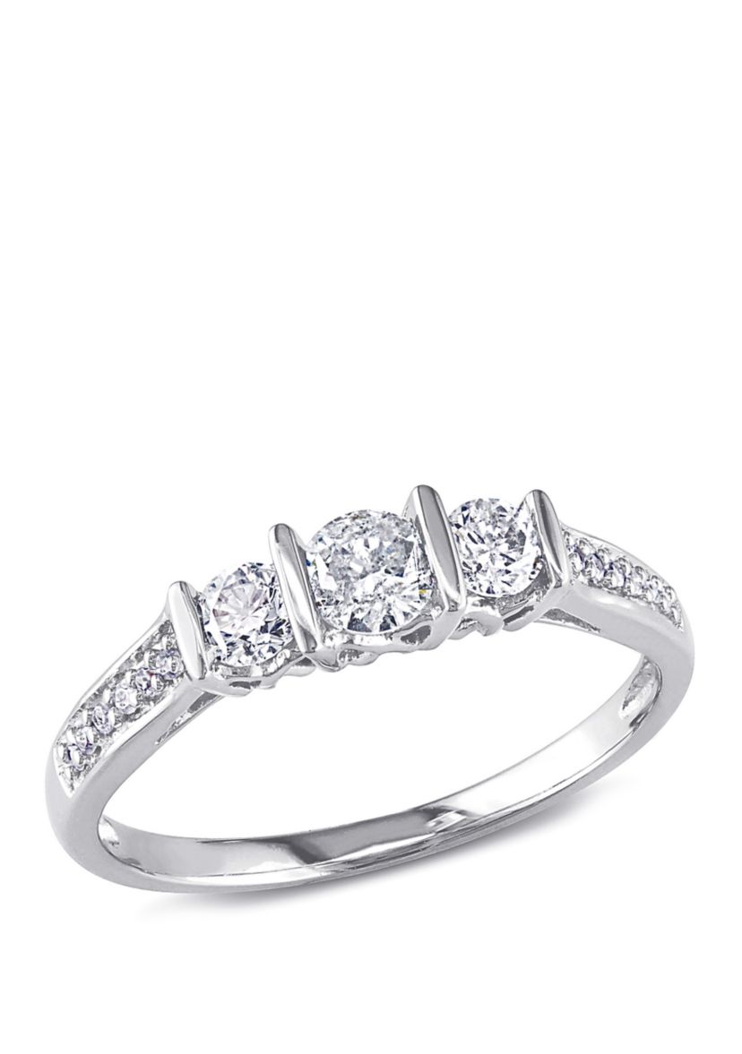 1/2 ct. t.w. Diamond 3 Stone Engagement Ring