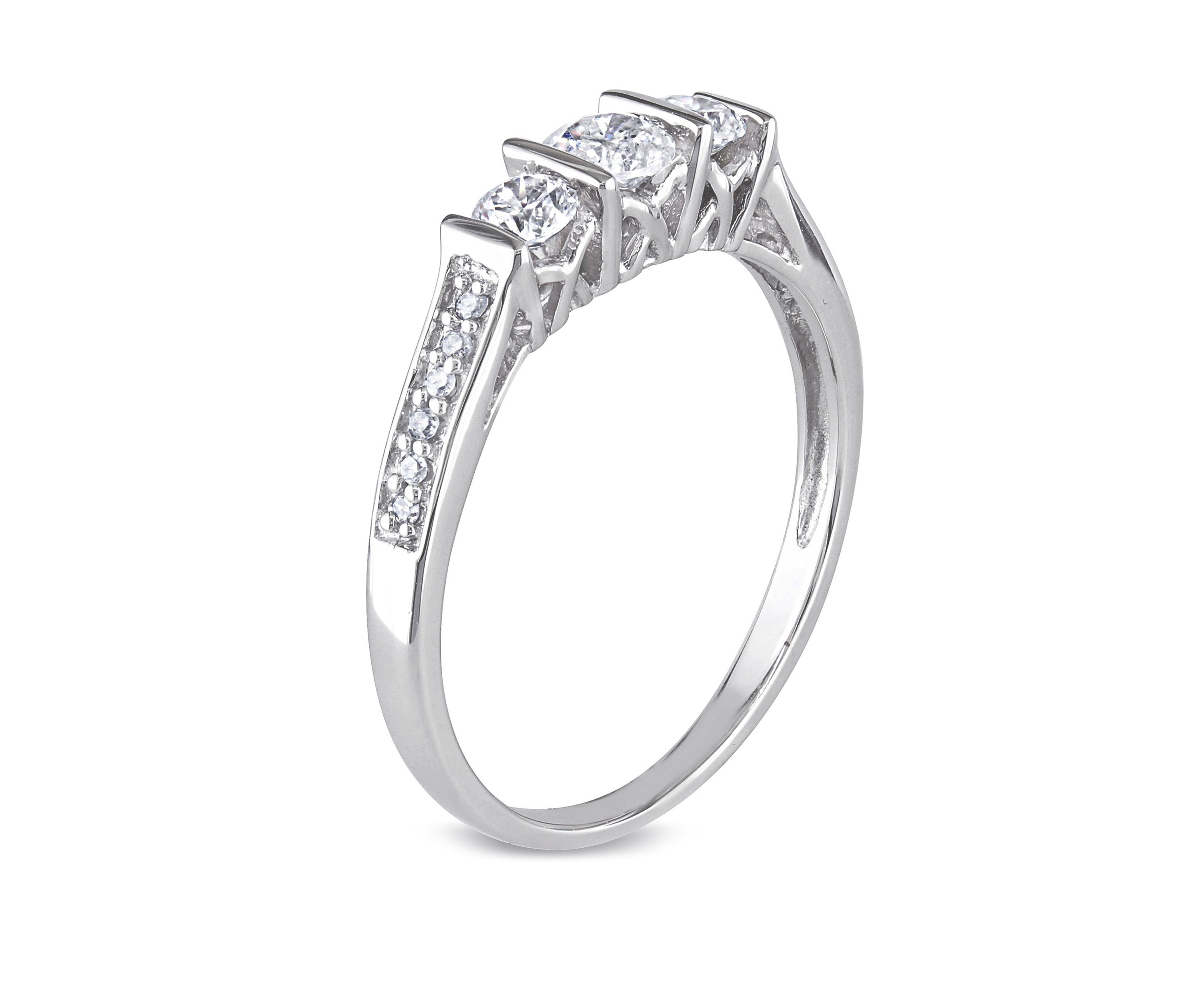 1/2 ct. t.w. Diamond 3 Stone Engagement Ring
