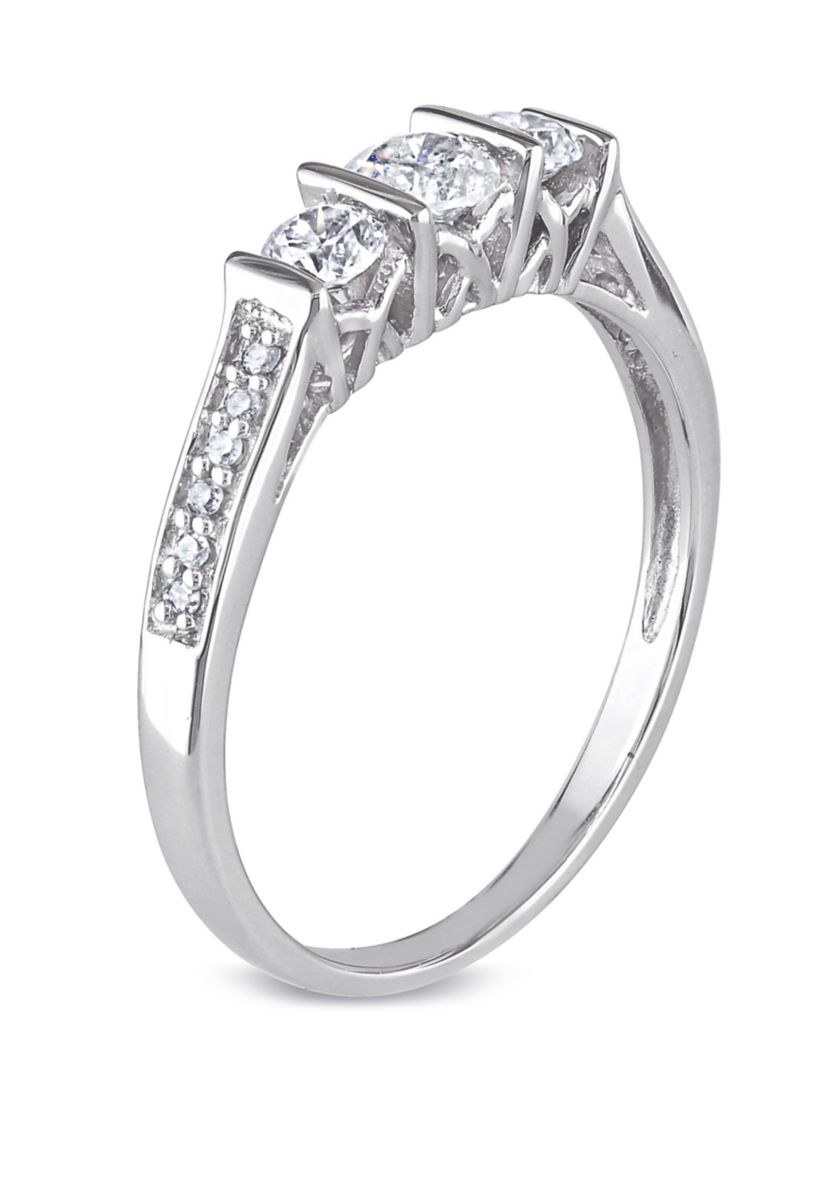 1/2 ct. t.w. Diamond 3 Stone Engagement Ring