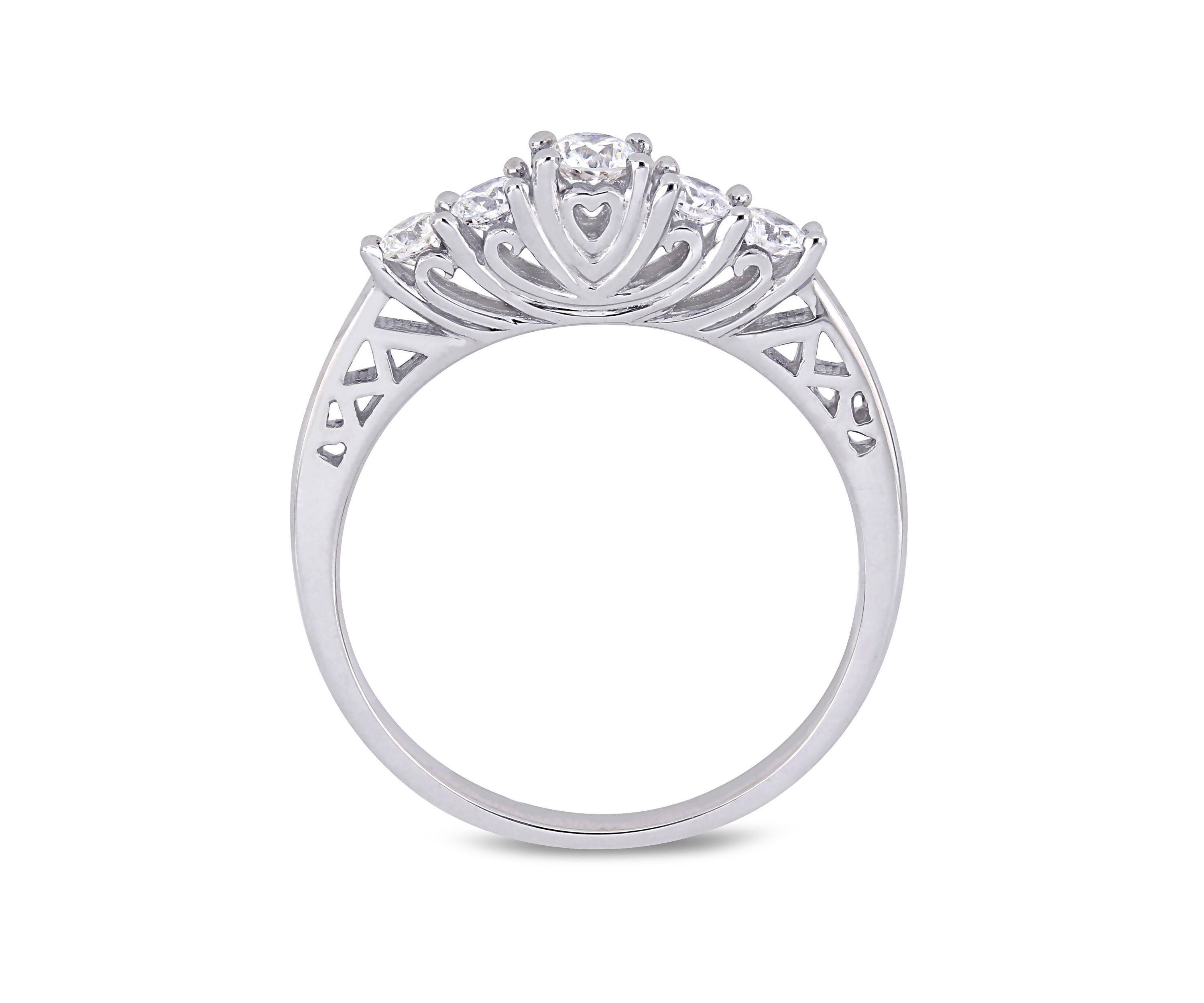 1/2 ct. t.w. Diamond 5 Stone Engagement Ring