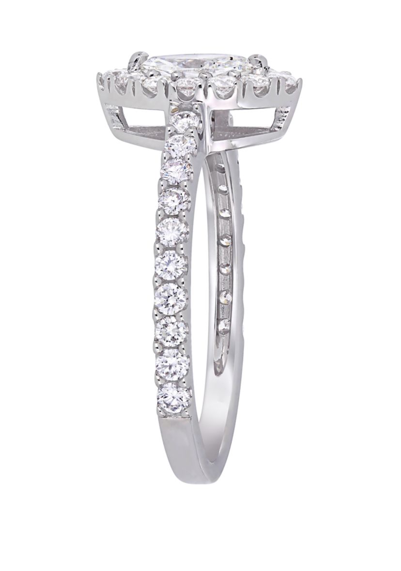 1 ct. t.w. Diamond Marquise Halo Engagement Ring in 14k White Gold