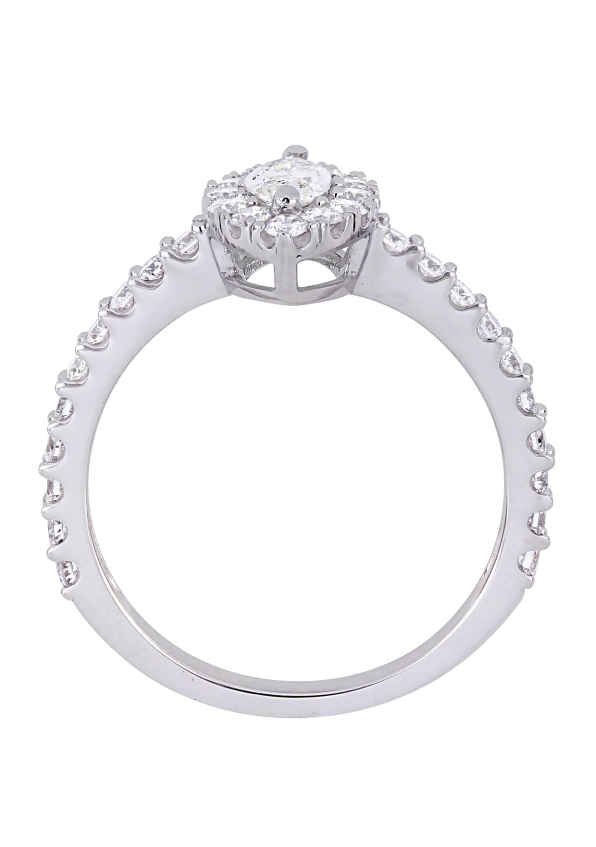 1 ct. t.w. Diamond Marquise Halo Engagement Ring in 14k White Gold