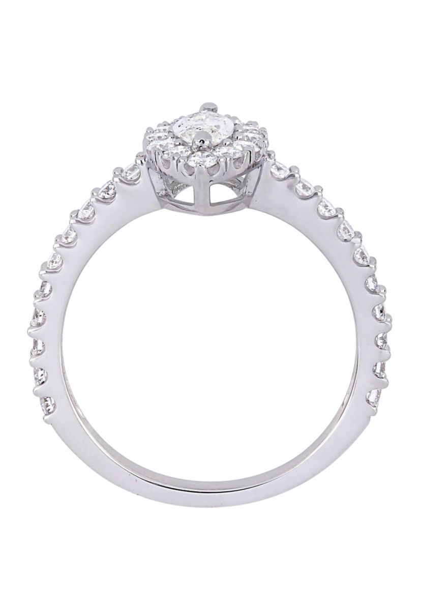 1 ct. t.w. Diamond Marquise Halo Engagement Ring in 14k White Gold