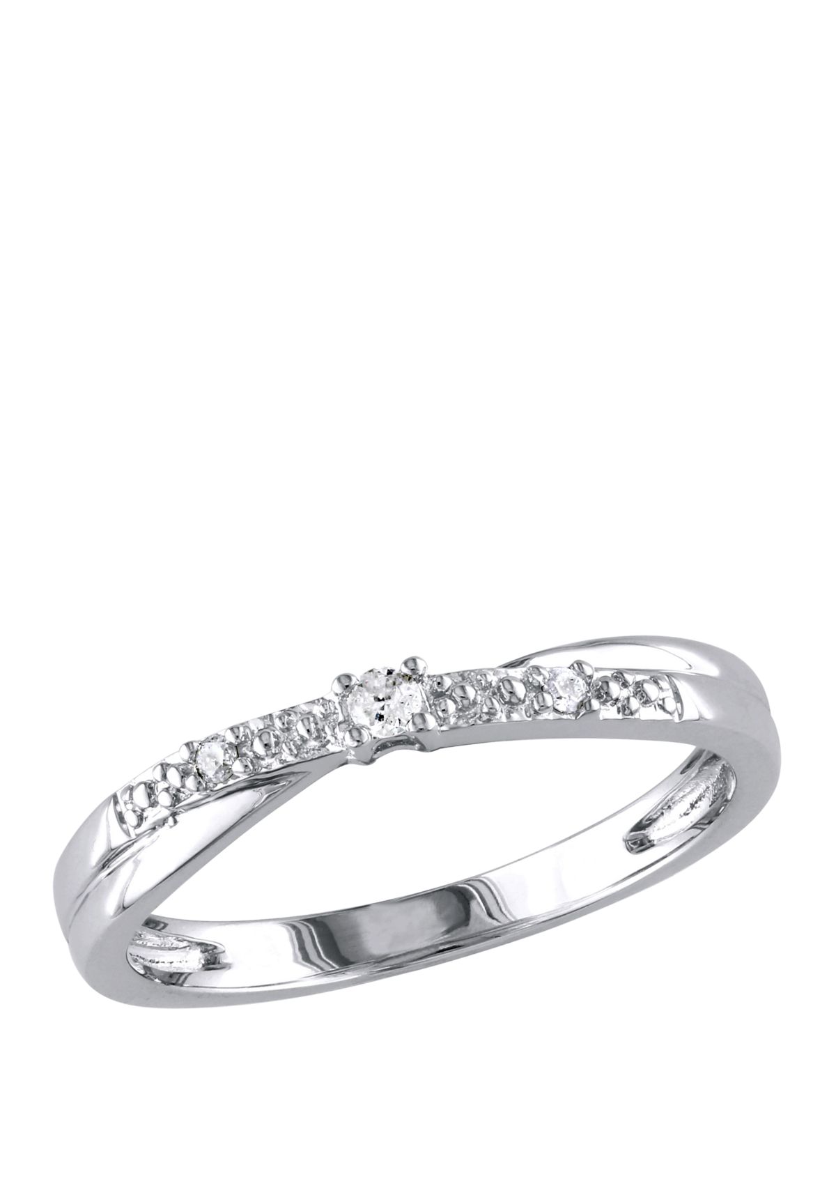  1/10 ct. t.w. Diamond Accent Promise Ring in 10k White Gold