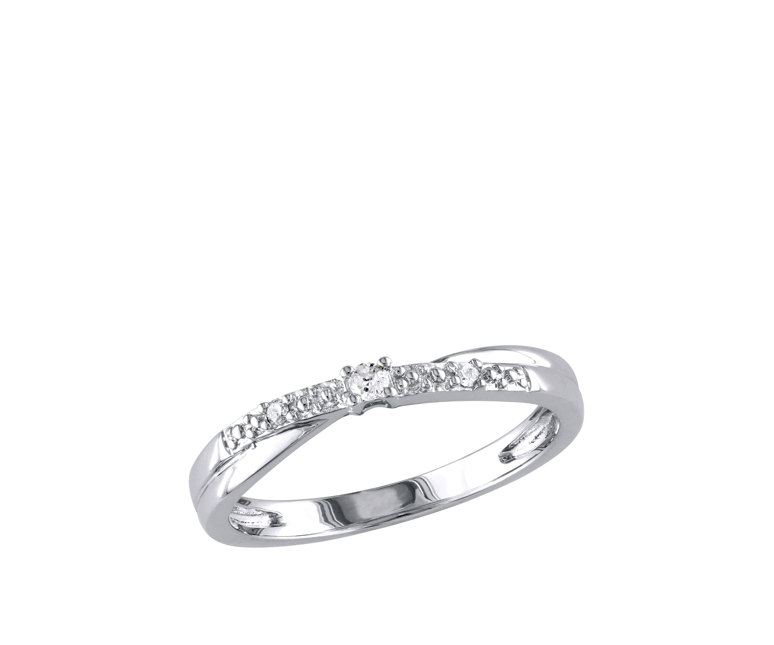  1/10 ct. t.w. Diamond Accent Promise Ring in 10k White Gold