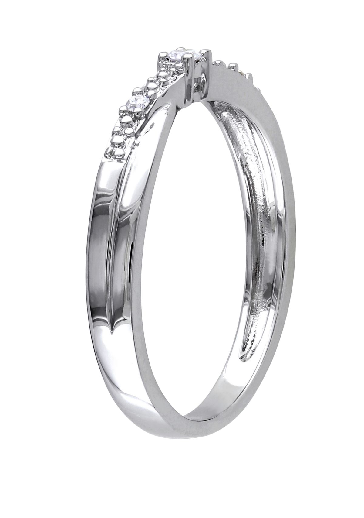  1/10 ct. t.w. Diamond Accent Promise Ring in 10k White Gold