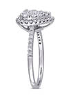  1 ct. t.w. Diamond Composite Heart Shape Halo Engagement Ring in 10k White Gold 