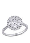  1 ct. t.w. Diamond Composite Halo Engagement Ring in 10k White Gold