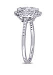  1 ct. t.w. Diamond Composite Halo Engagement Ring in 10k White Gold