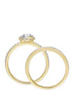 2 Piece 1/2 ct. t.w. Diamond Swirl Bridal Ring Set in 10k Yellow Gold 