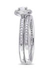  2 Piece 1/2 ct. t.w. Diamond Swirl Bridal Ring Set in 10k White Gold
