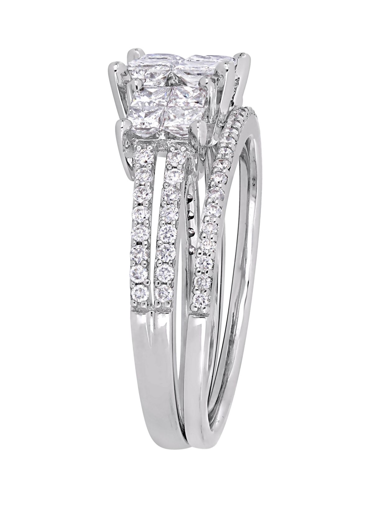 2 Piece 1.33 ct. t.w. Diamond Bridal Ring Set in 14k White Gold 