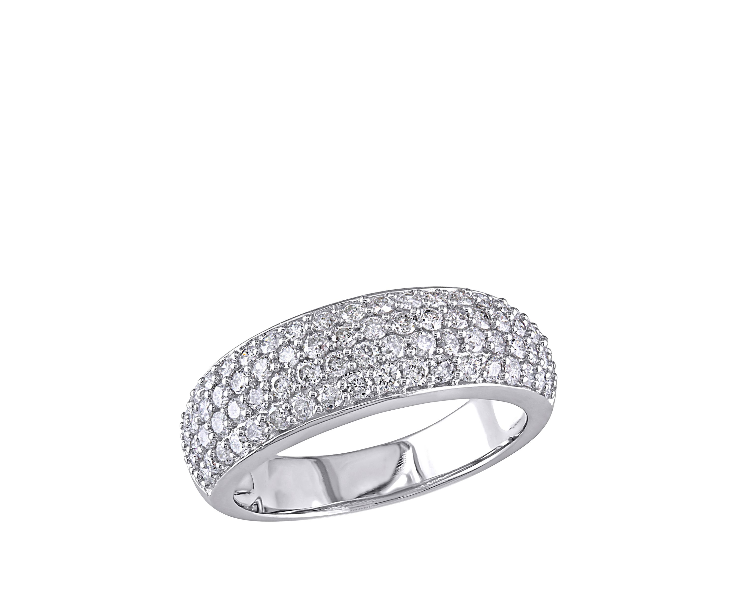  1 ct. t.w. Diamond Dome Eternity Ring in 10k White Gold 