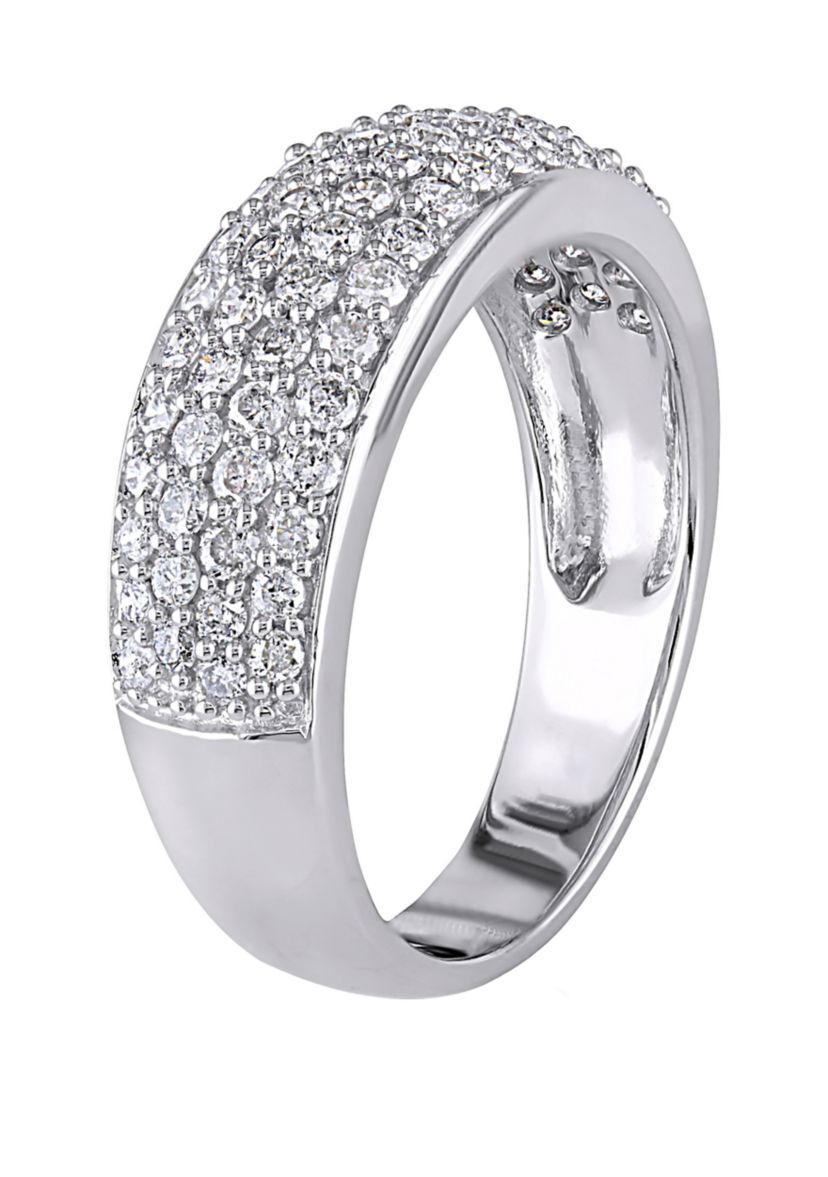  1 ct. t.w. Diamond Dome Eternity Ring in 10k White Gold 