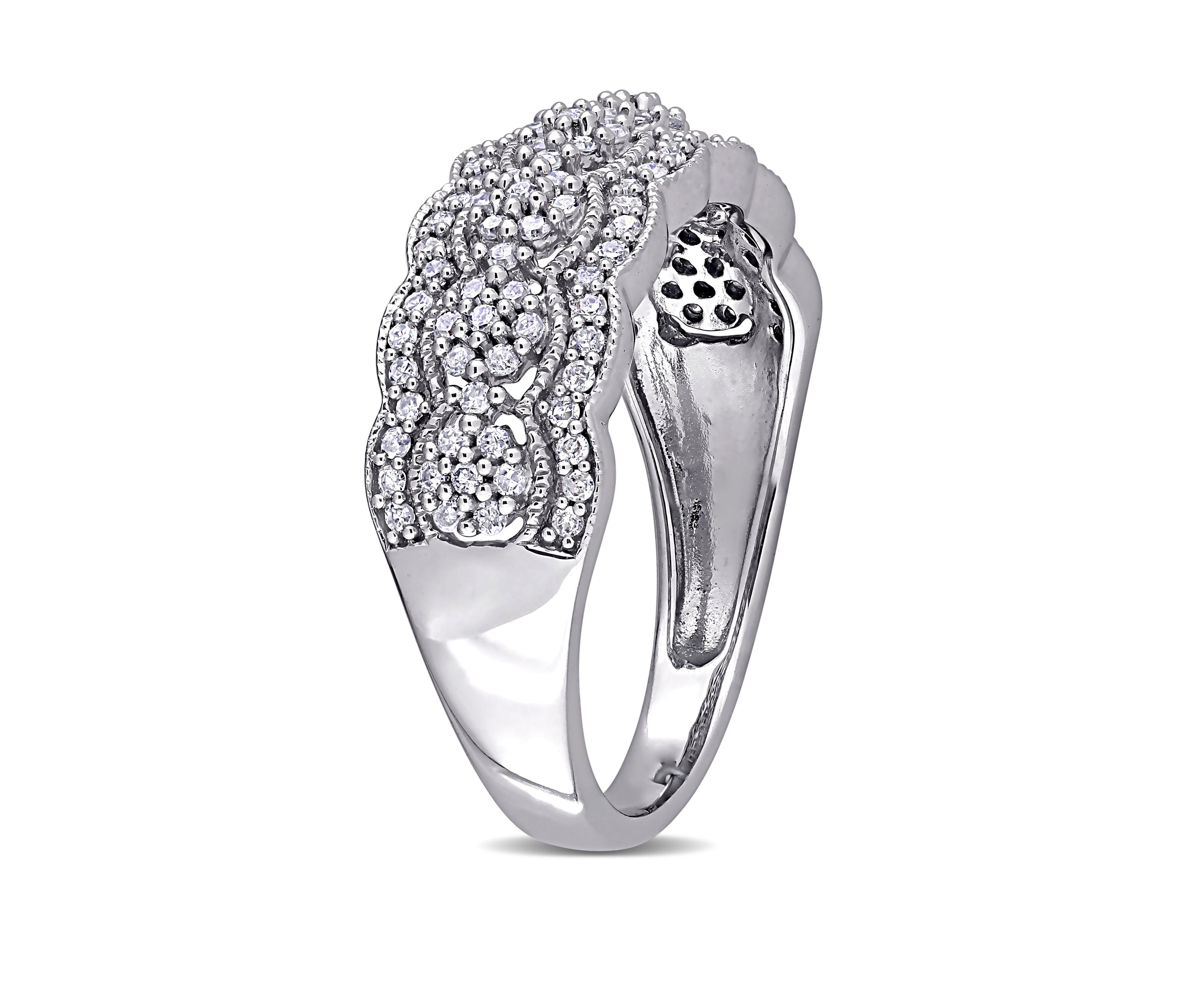 Diamond Vintage Anniversary Band in 10K White Gold