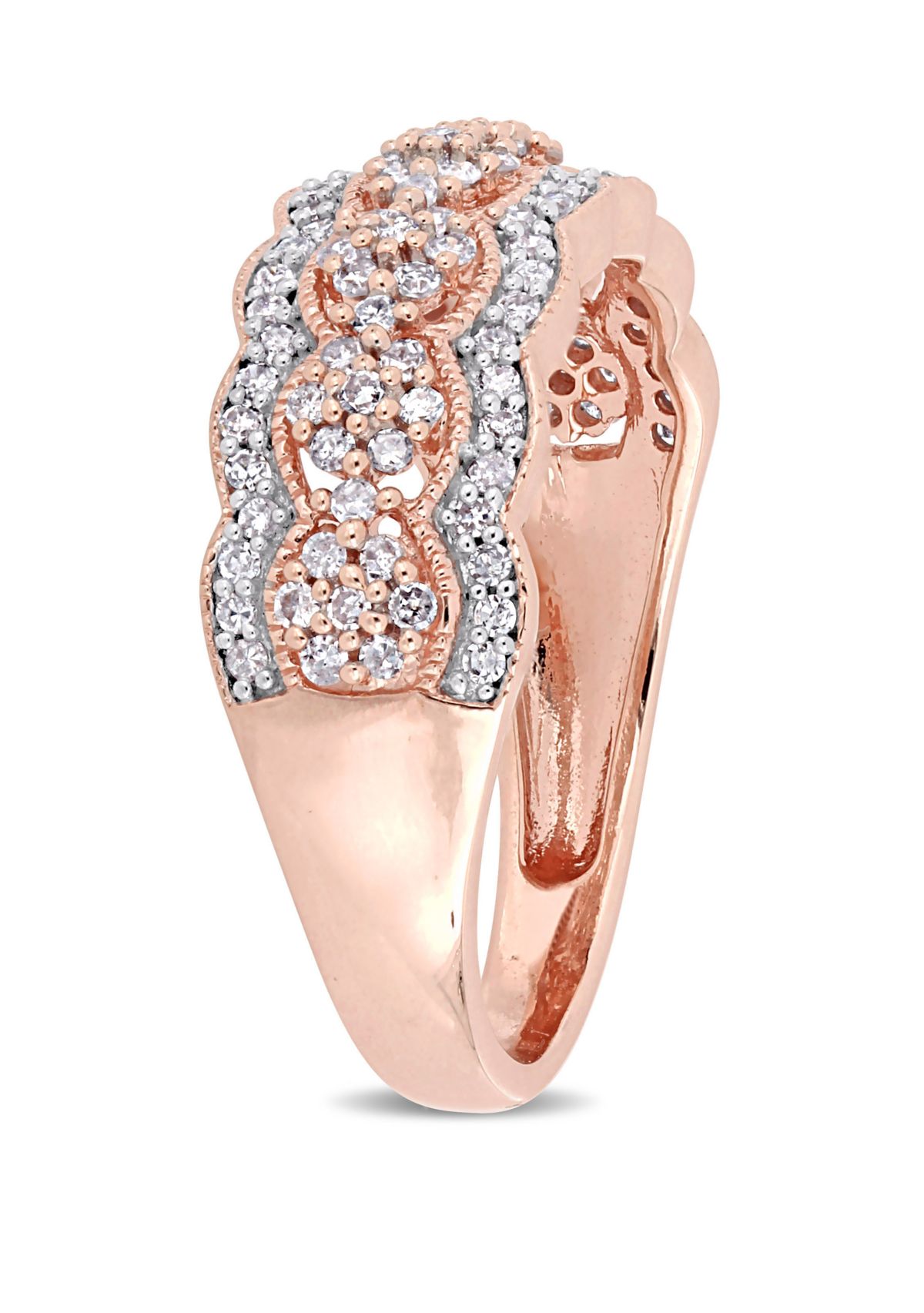 Diamond Vintage Anniversary Band in 10K Rose Gold