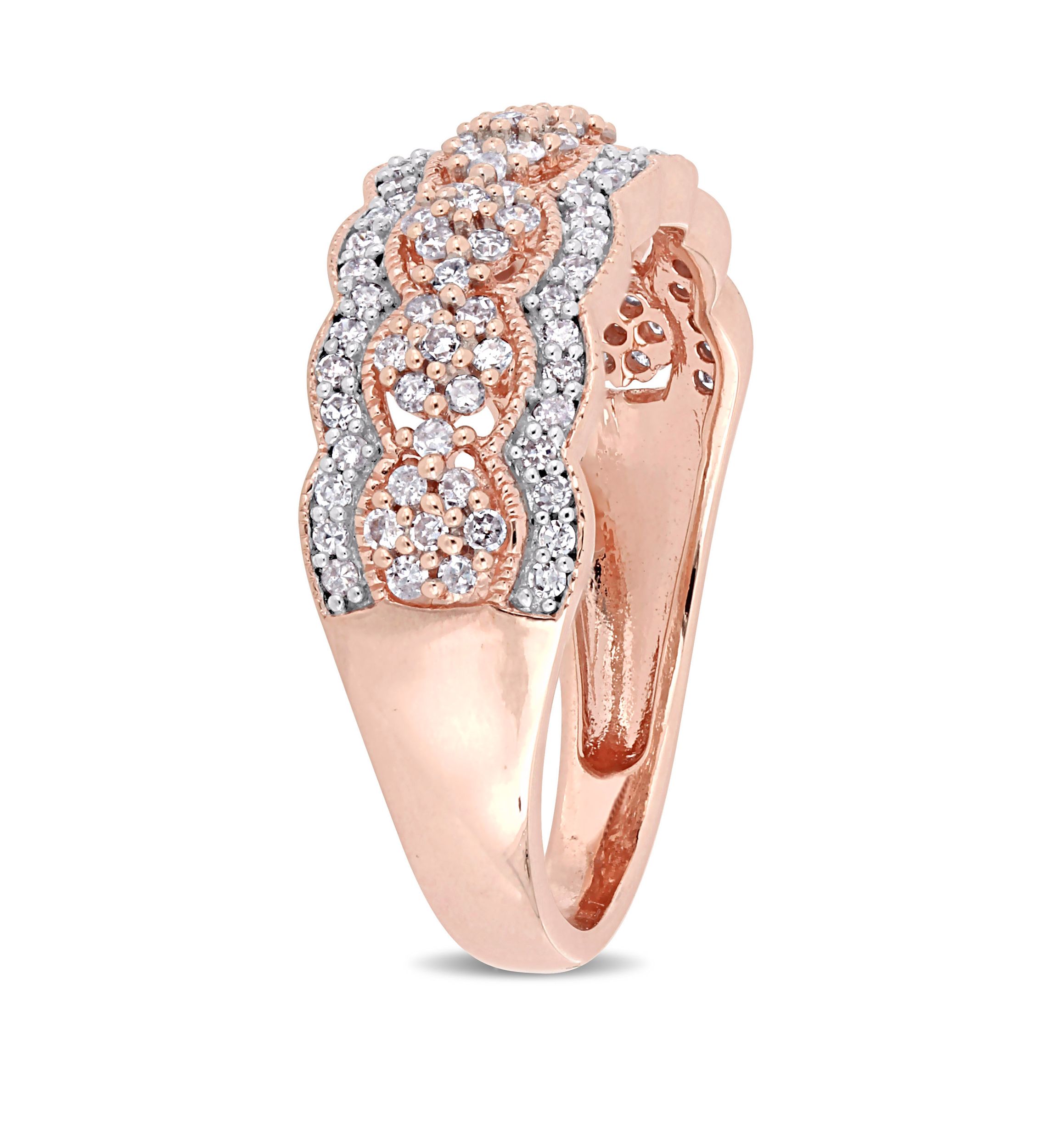 Diamond Vintage Anniversary Band in 10K Rose Gold