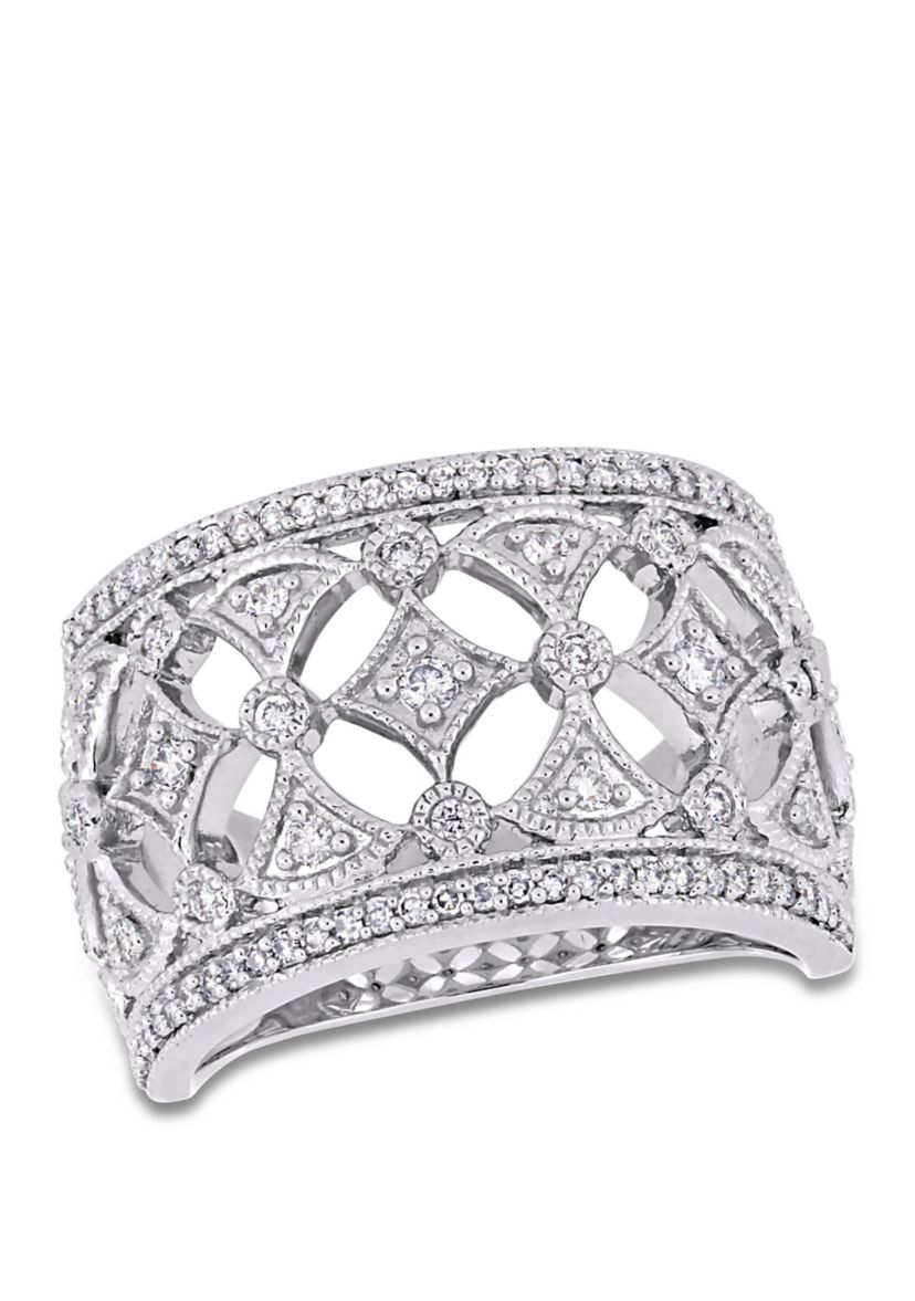 Diamond Multi-Shape Anniversary Ring in 10K White Gold
