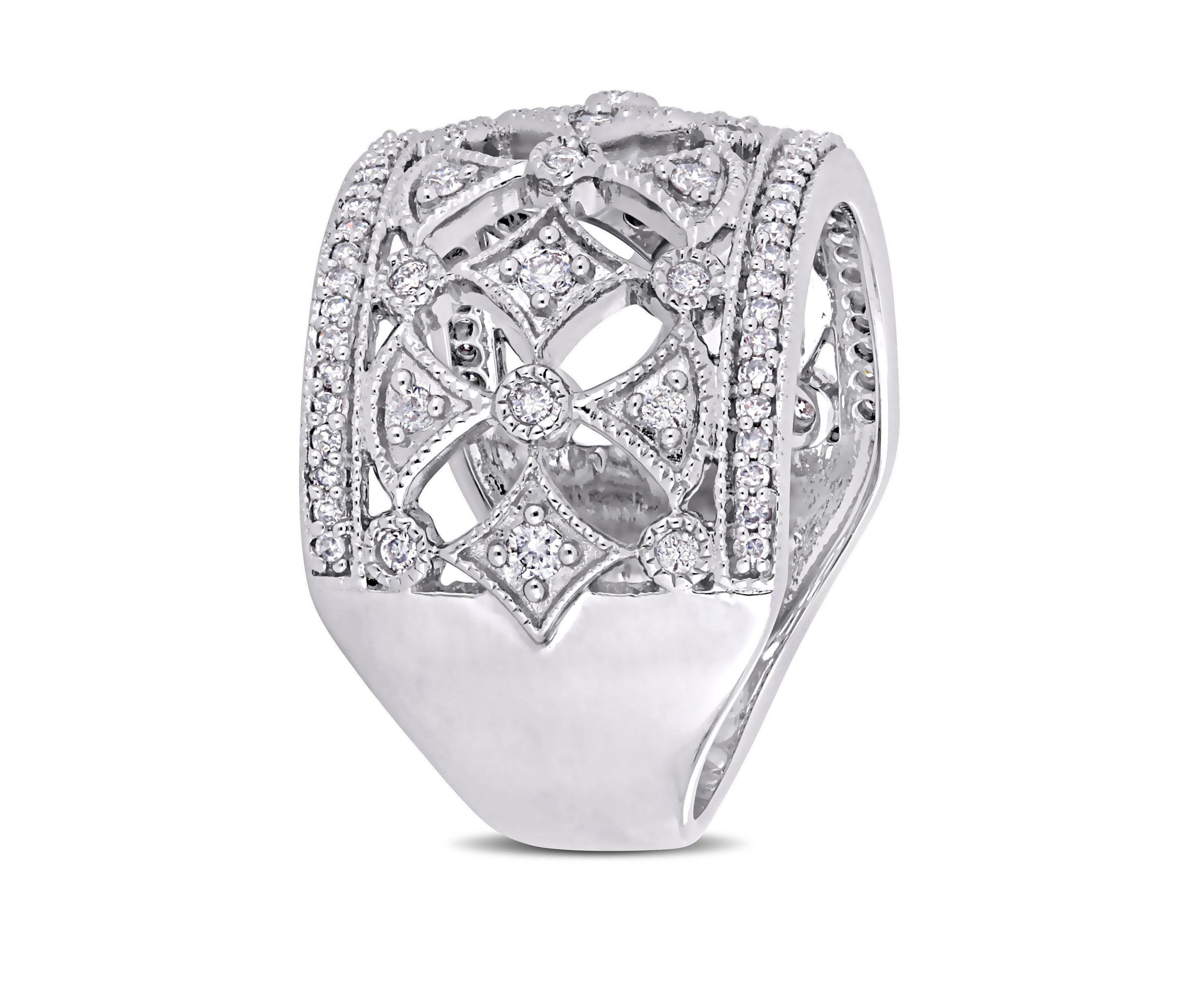 Diamond Multi-Shape Anniversary Ring in 10K White Gold