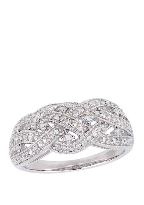 Belk & Co. Diamond Entwined Ring in Sterling