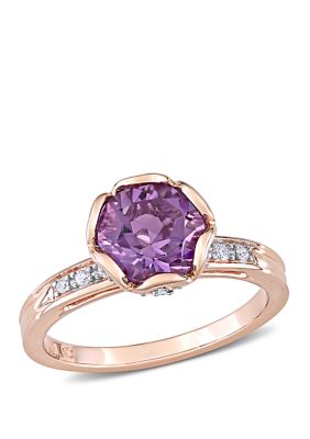 Le Vian® 1/3 ct. t.w. Diamond and 1.5 ct. t.w. Dark Amethyst Ring in ...