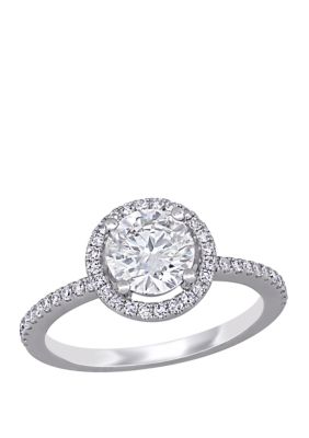 Belk & Co 1.4 Ct. T.w. Diamond Halo Engagement Ring In 14K White Gold