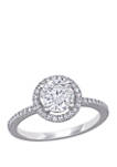 1.4 ct. t.w. Diamond Halo Engagement Ring in 14K White Gold