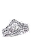 3/4 ct. t.w. Diamond Bridal Ring Set in 10K White Gold