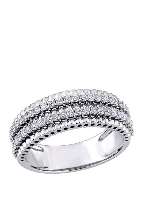 1/2 ct. t.w. Diamond Double Row Eternity Ring in 14K White Gold