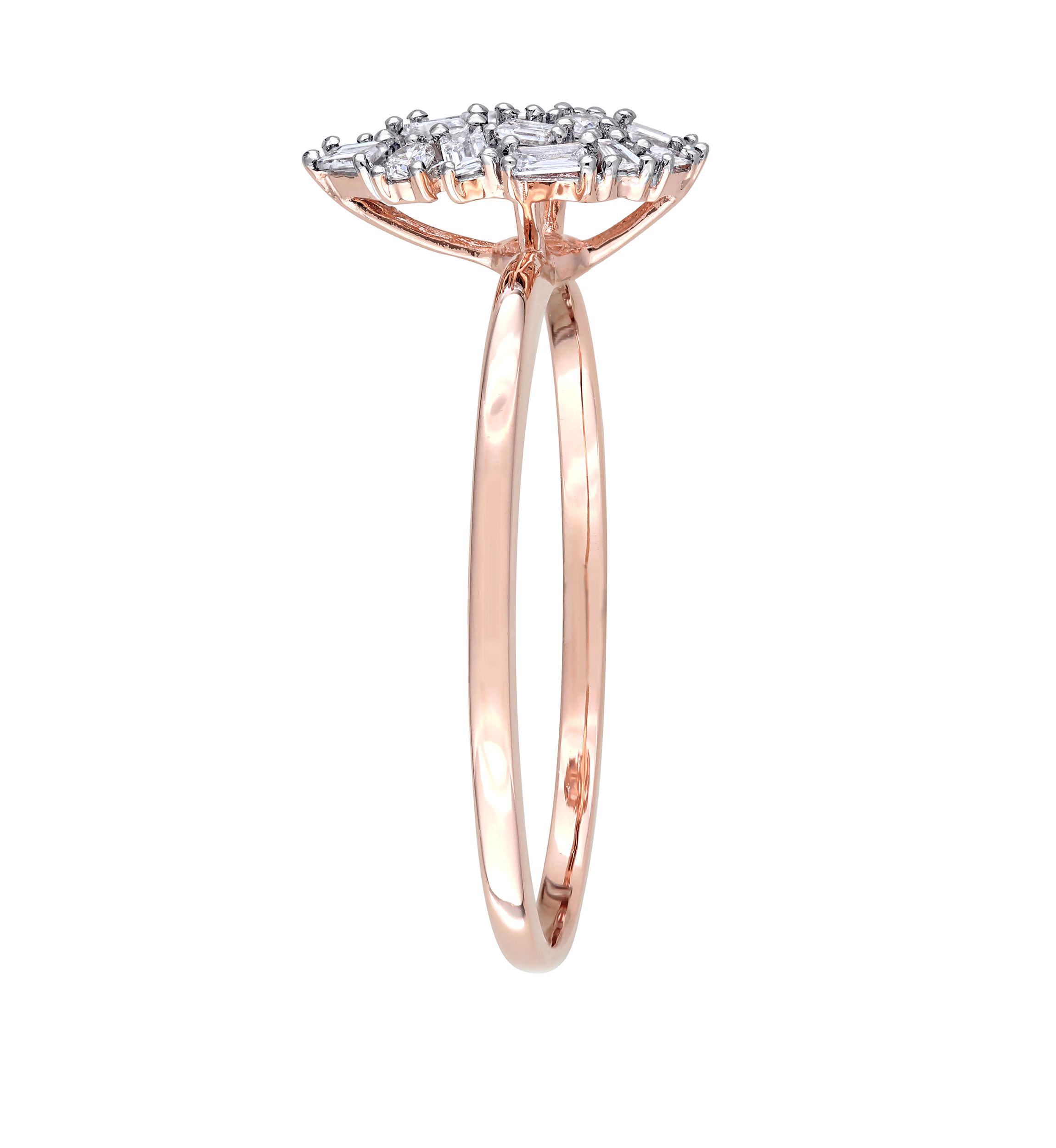 1/4 ct. t.w. Diamond Cluster Pear Shaped Ring in 14K Rose Gold