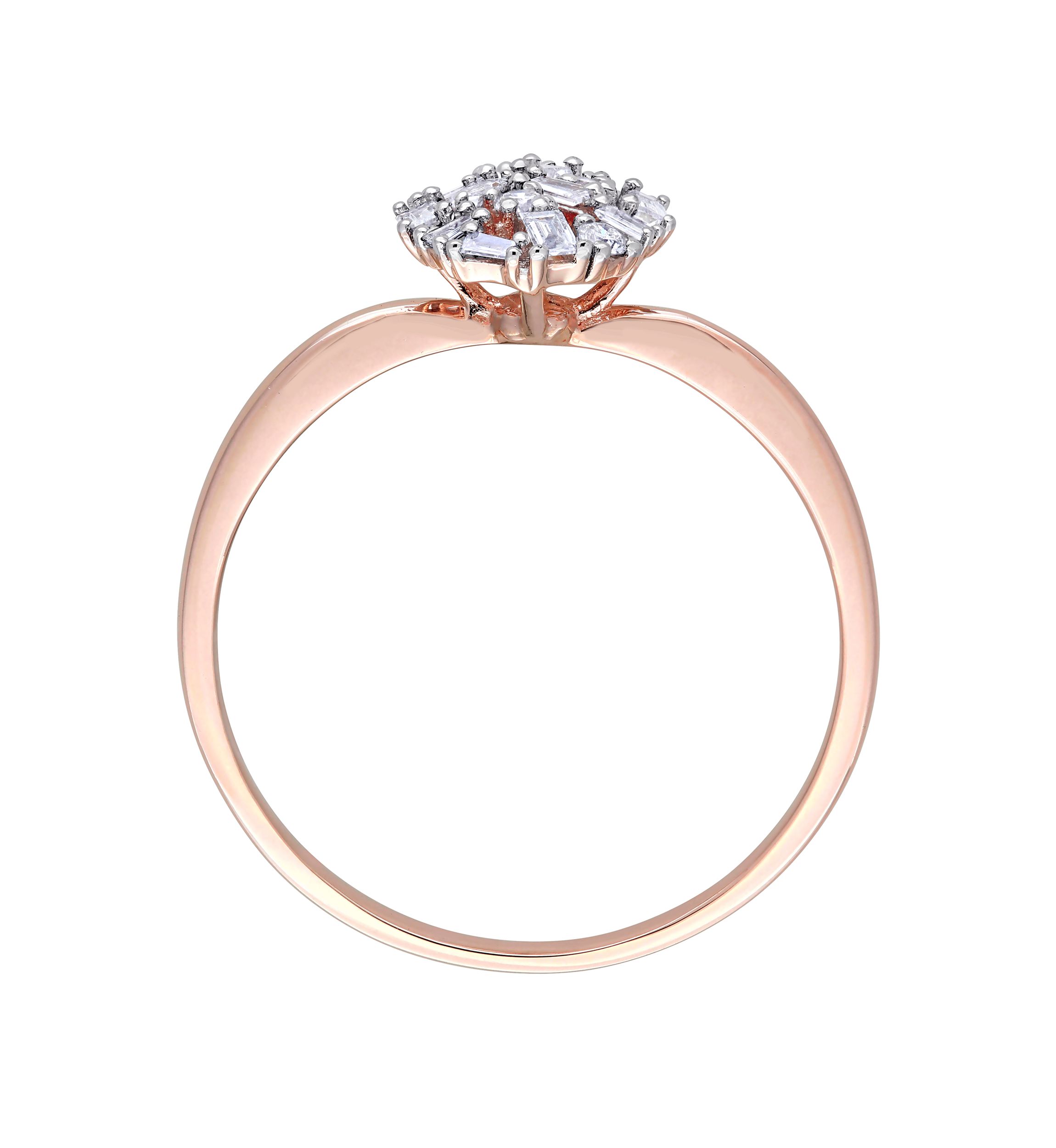 1/4 ct. t.w. Diamond Cluster Pear Shaped Ring in 14K Rose Gold