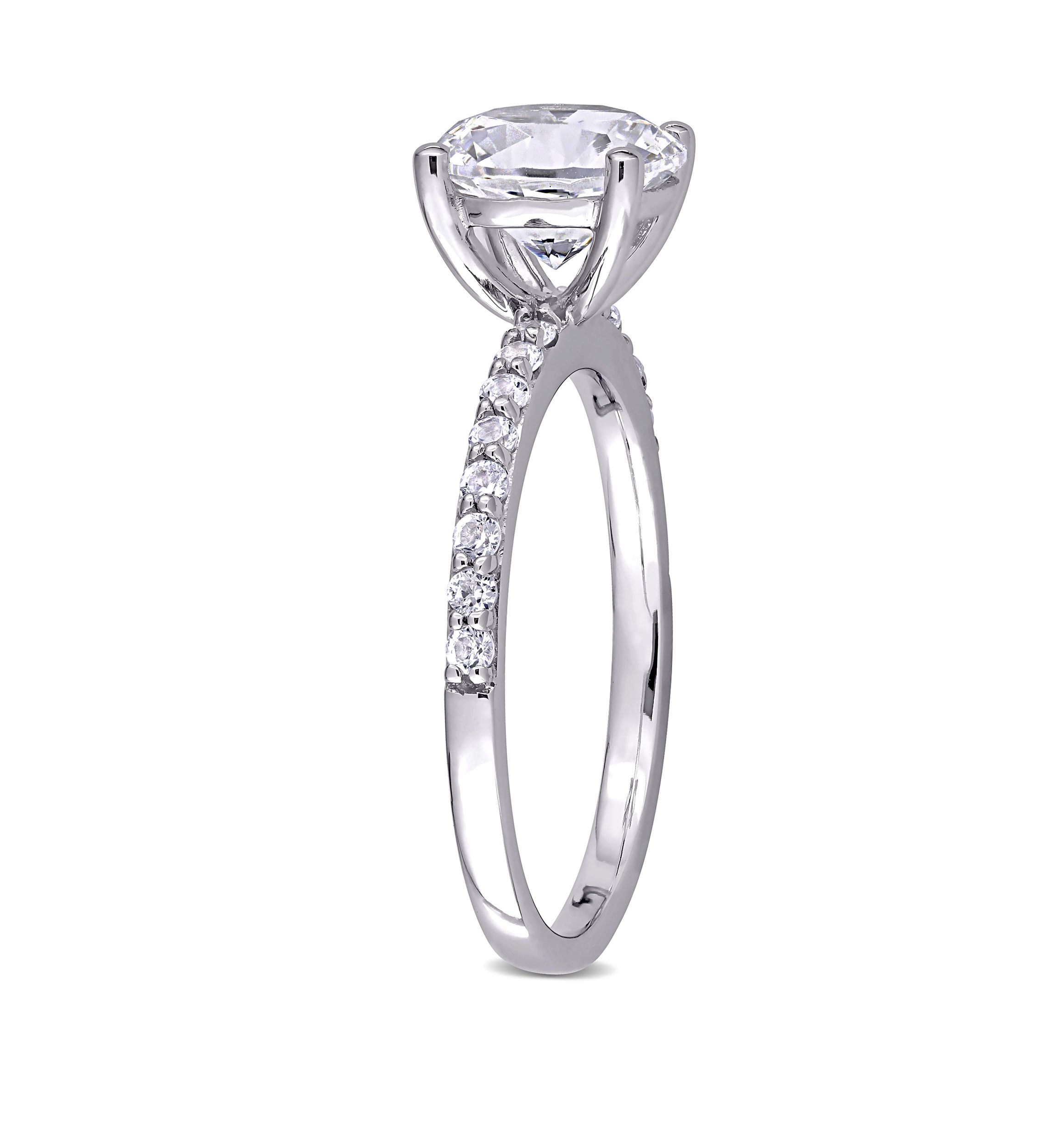2.75 ct. t.w. Lab Created White Sapphire Solitaire Ring in 10K White Gold