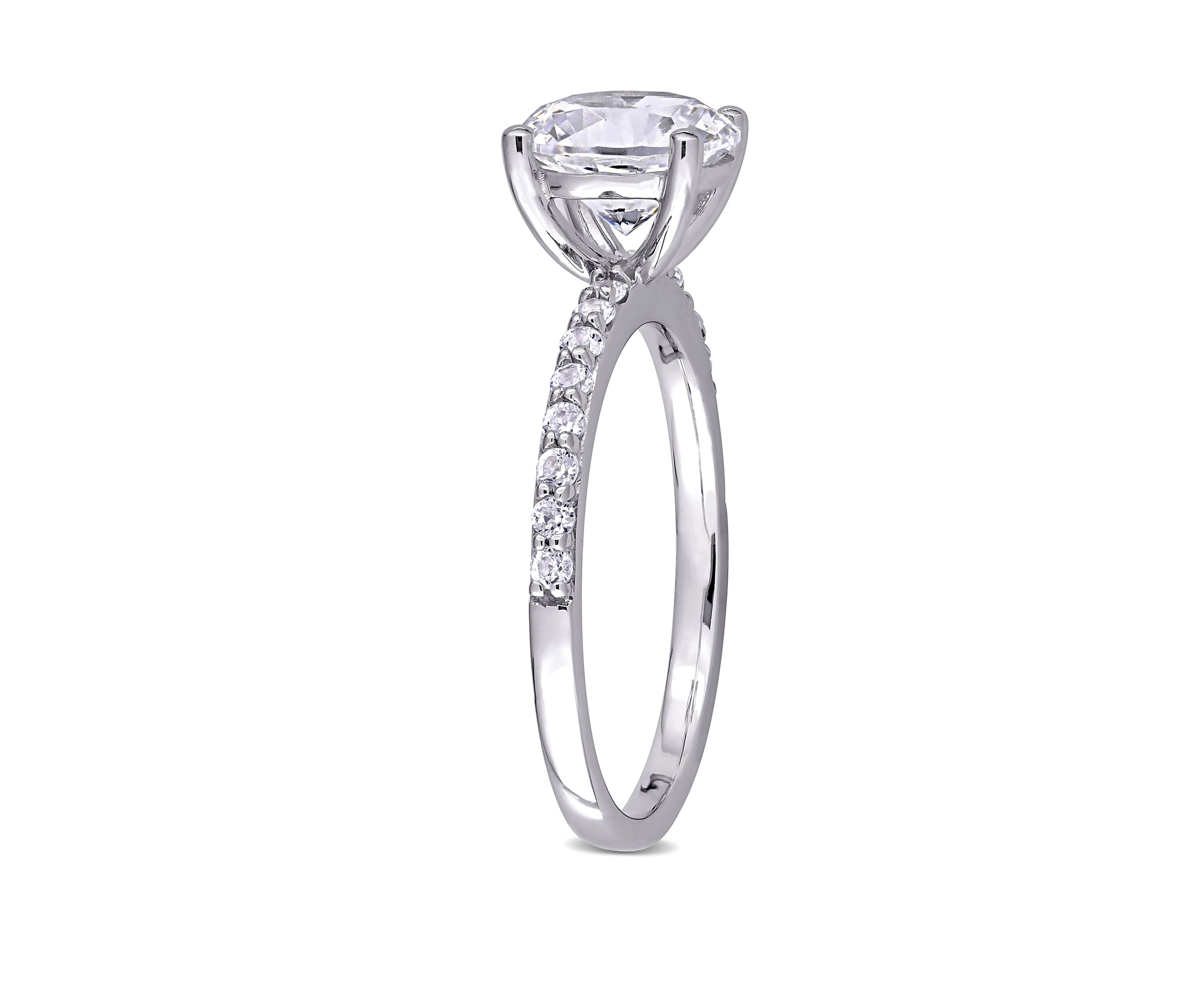 2.75 ct. t.w. Lab Created White Sapphire Solitaire Ring in 10K White Gold