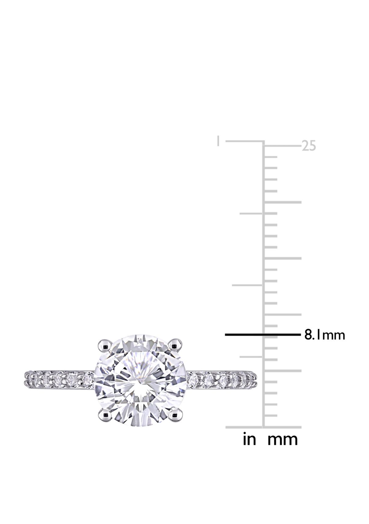 2.75 ct. t.w. Lab Created White Sapphire Solitaire Ring in 10K White Gold