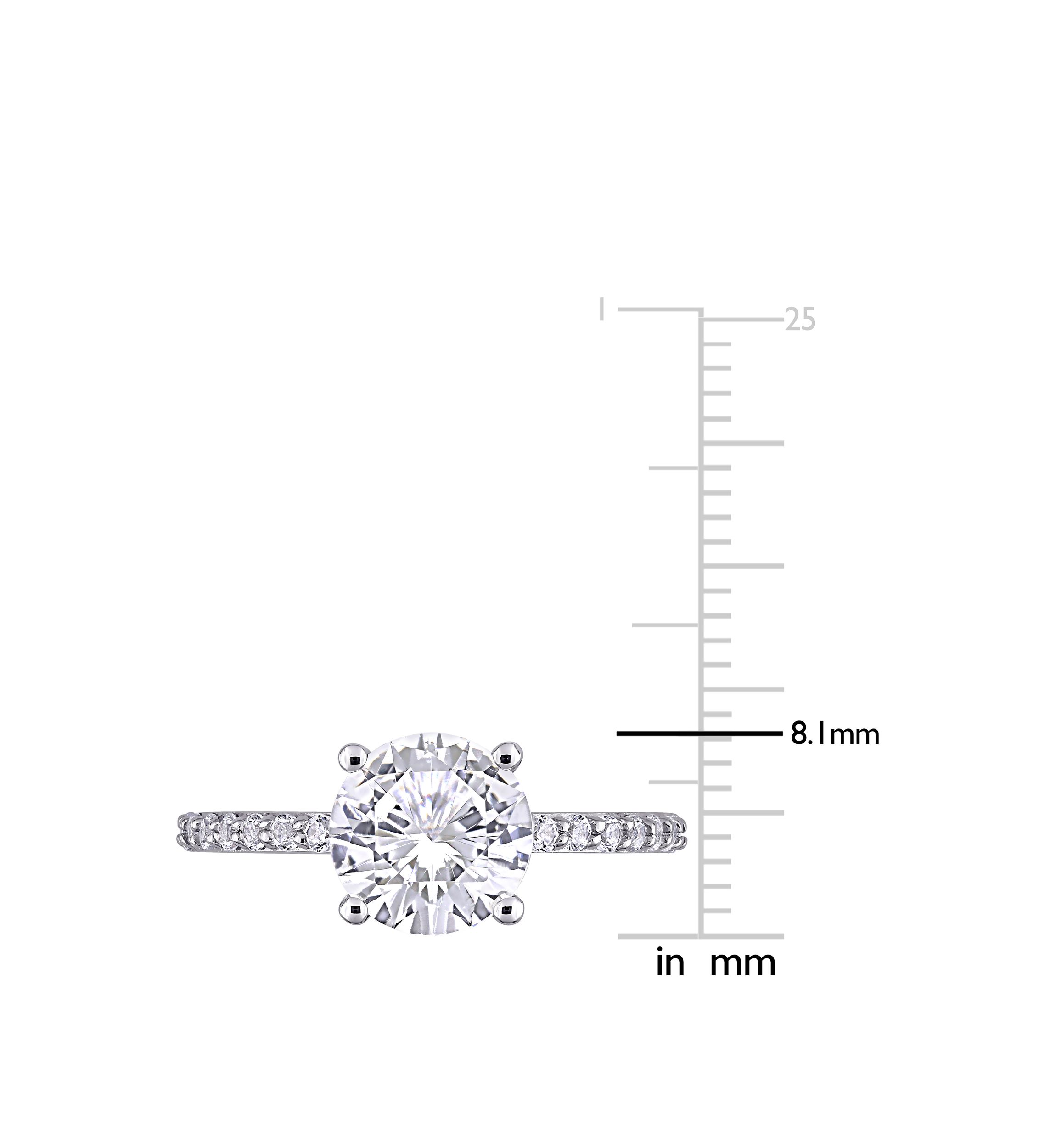 2.75 ct. t.w. Lab Created White Sapphire Solitaire Ring in 10K White Gold
